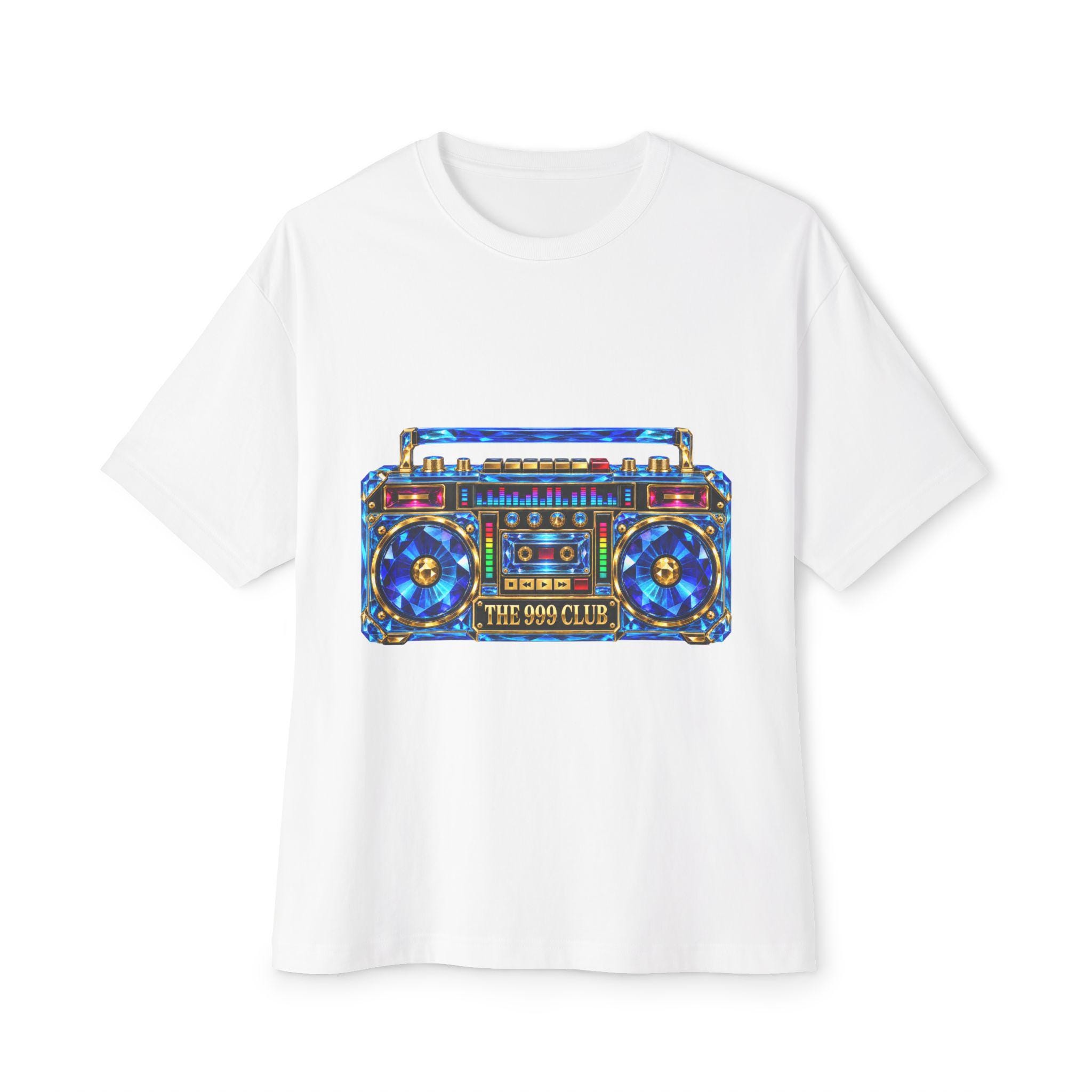 Retro Boombox graphic tee | Boombox T-Shirt, 90s club cassette design Wearable Art — THE 999 CLUB wearable art
