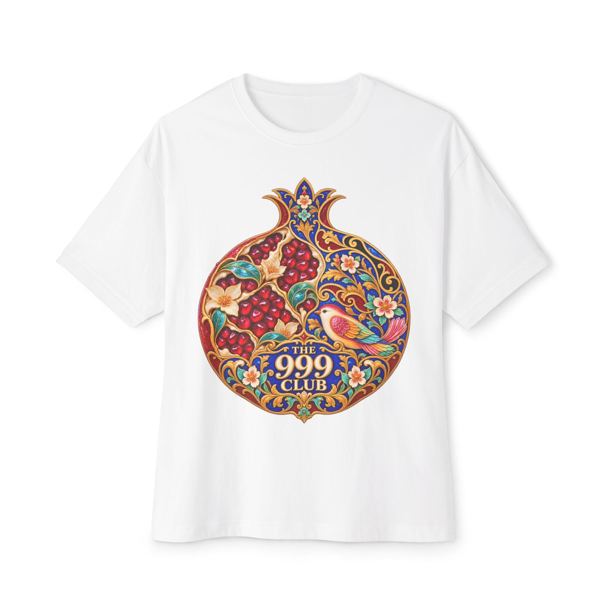 Pomegranate The 999 Club Tee | Floral Persian Motif T-Shirt — THE 999 CLUB wearable art