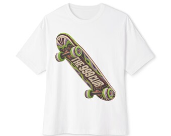 Neon Skateboard Graphic Tee | Skateboard T-Shirt Wearable Art