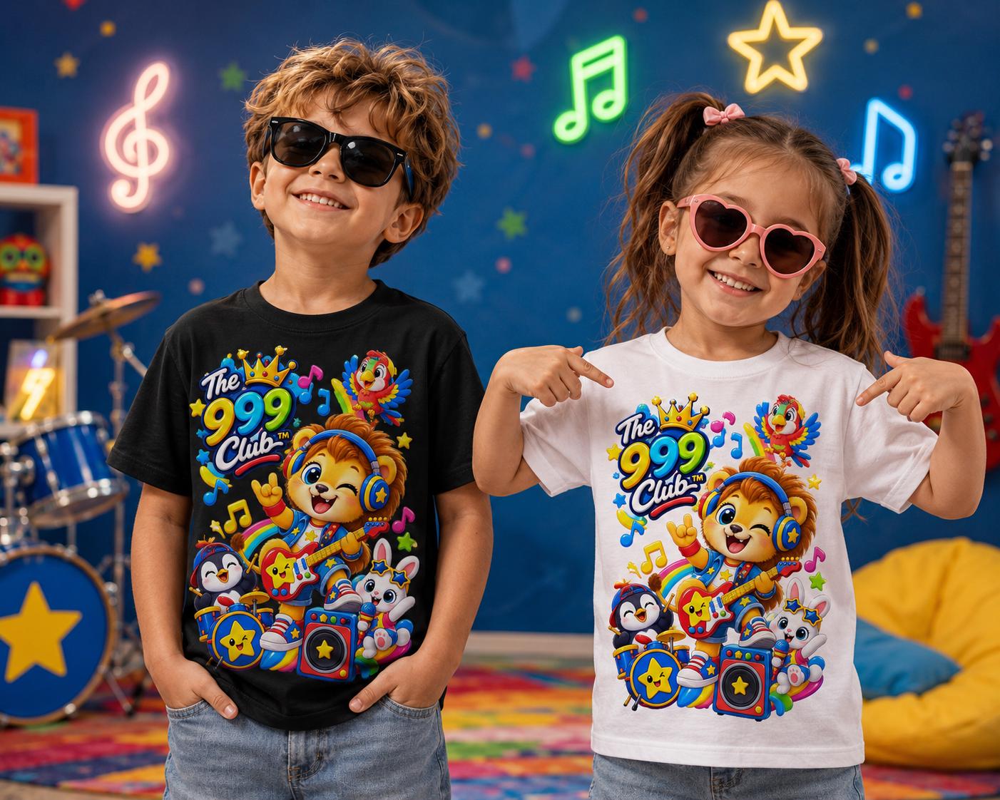 Colorful Cartoon Animal Band Toddler Tee | Kids Graphic
