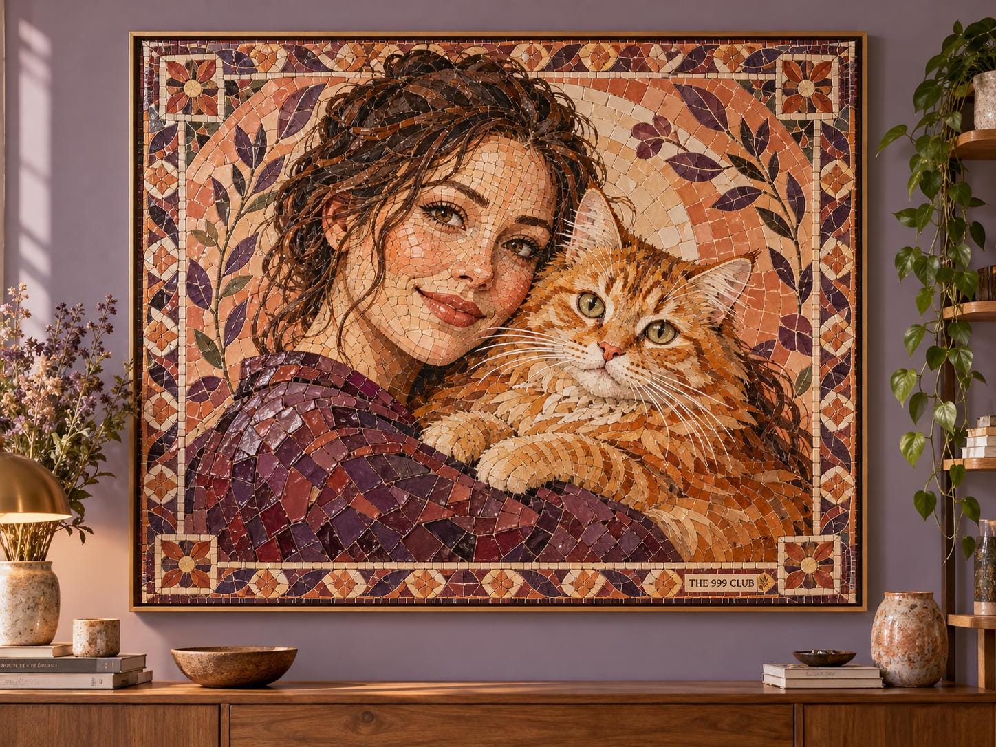 Custom mosaic portrait — personalized digital wall art