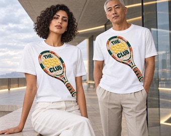 The 999 Club Tennis Racket Tee | Vintage Tennis Graphic