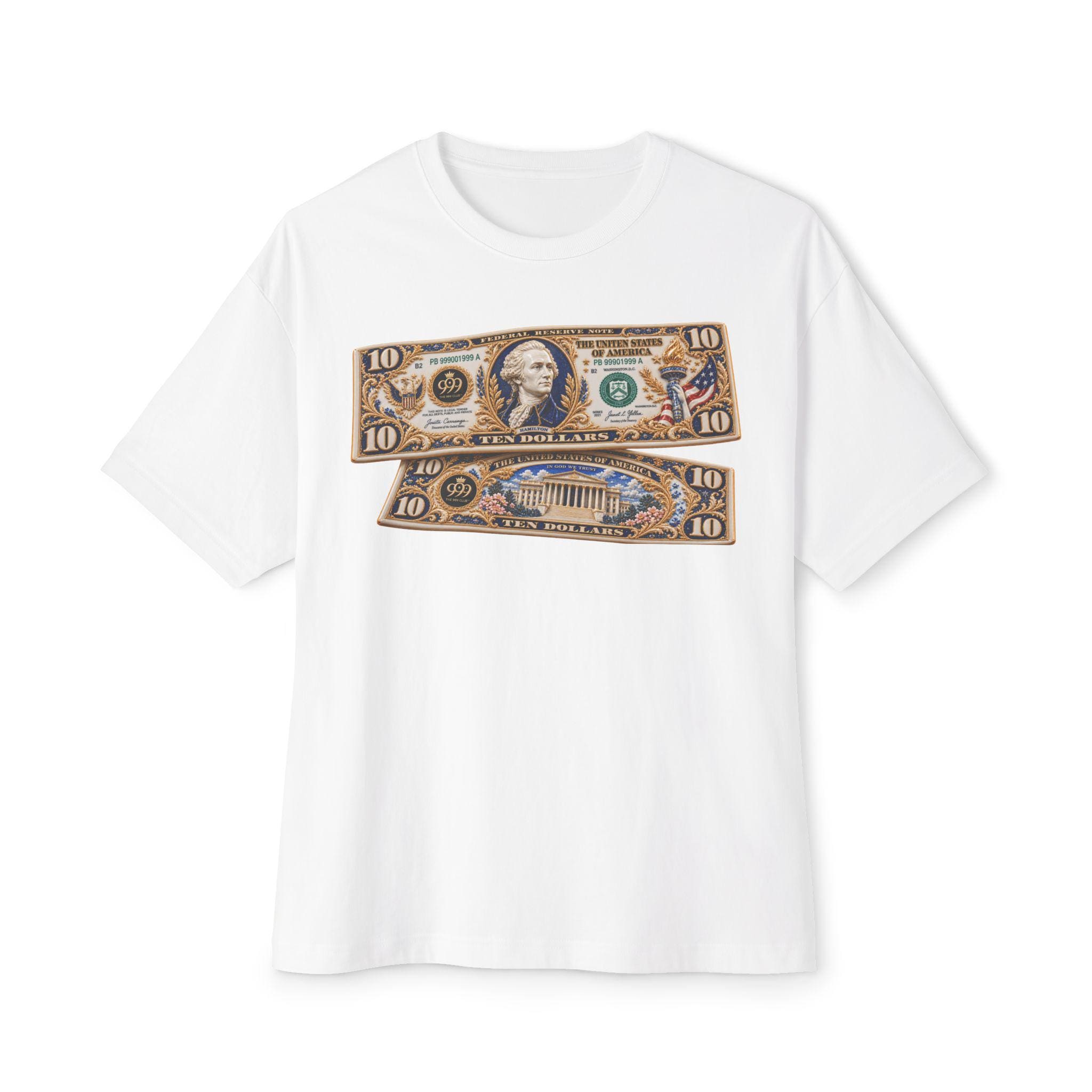 Vintage Ten Dollar Bill print Tee | Money Graphic Shirt