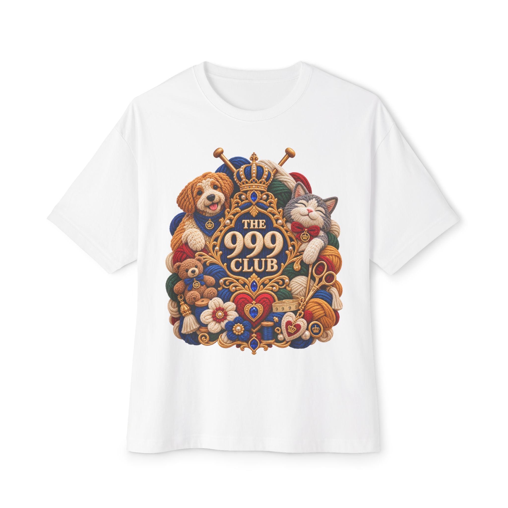 The 999 Club crest Dog and Cat Illustration Tee | Graphic T-Shirt — THE 999 CLUB wearable art