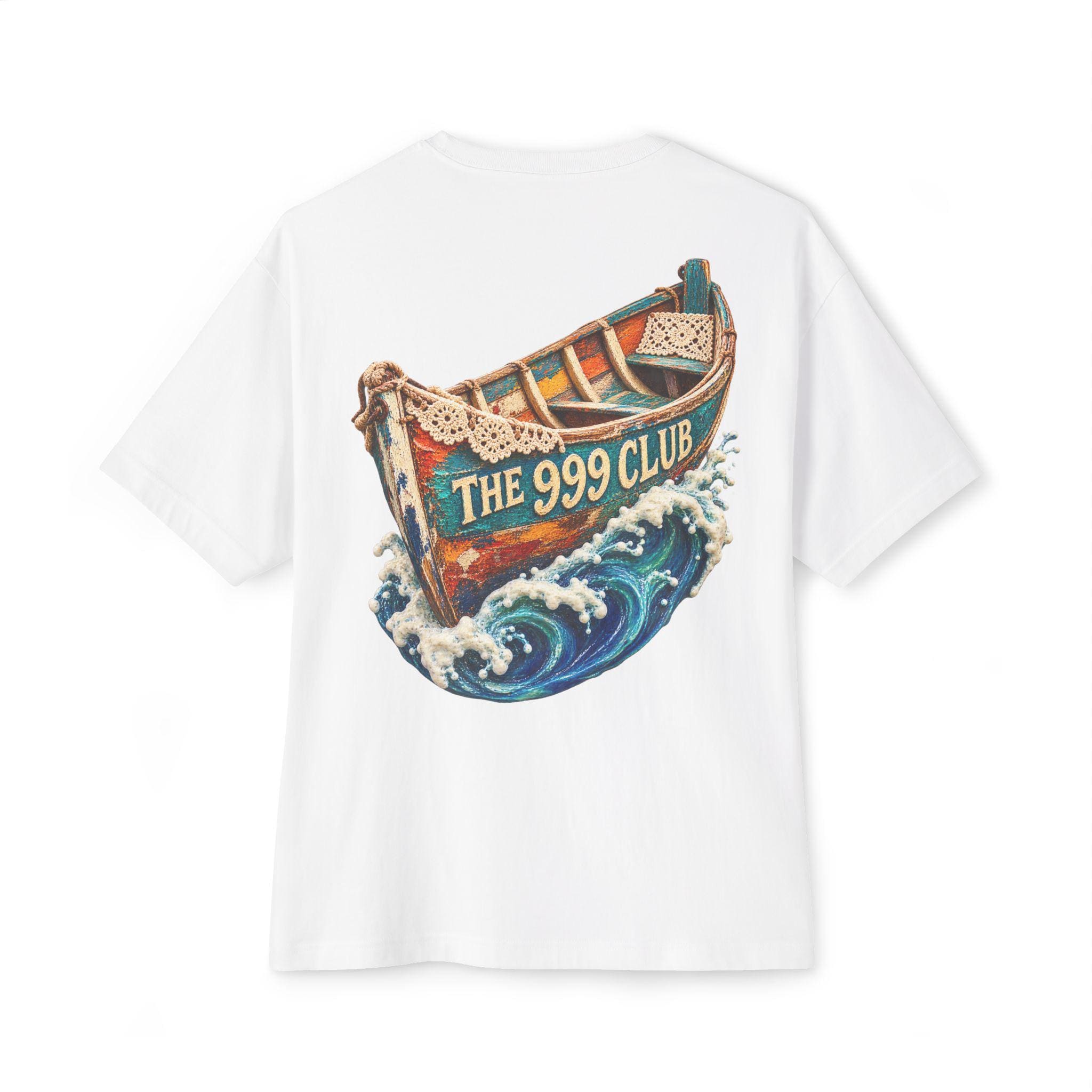 White Boxy Tee — THE 999 CLUB wearable art