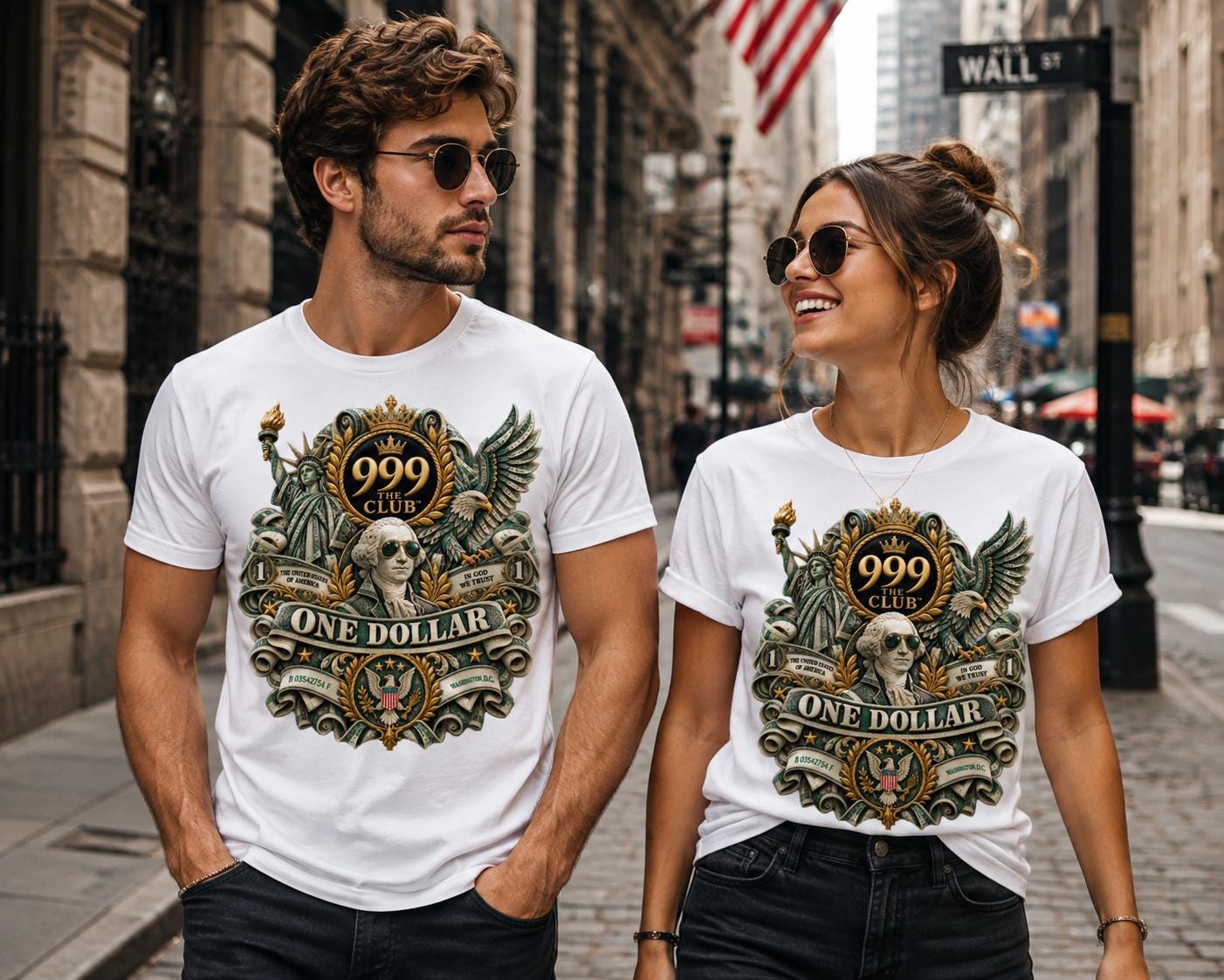 Boho Design Tee, One Dollar illustration T-Shirt | Vintage Money Graphic