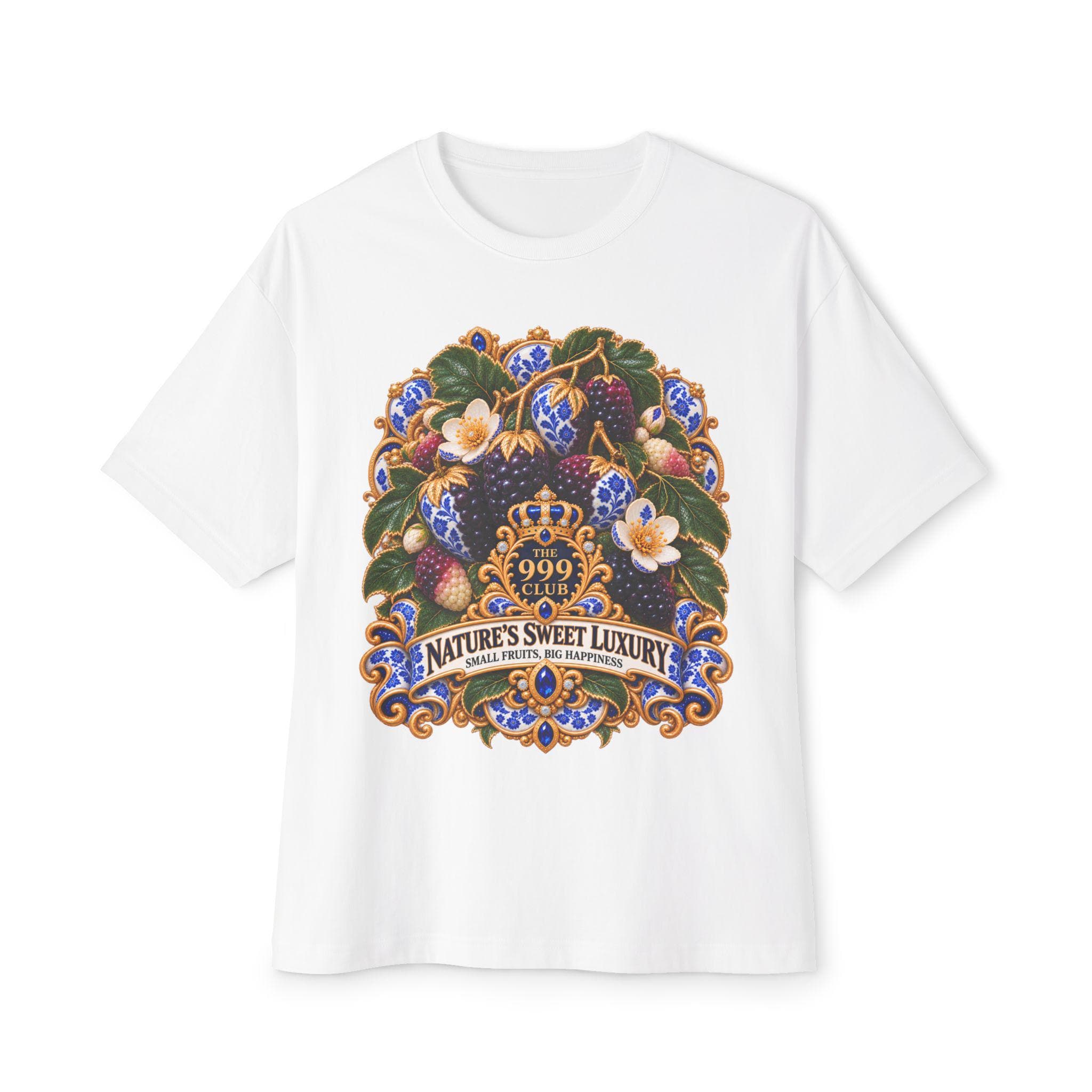 Nature's Sweet Luxury floral crest Tee | vintage botanical fruit label