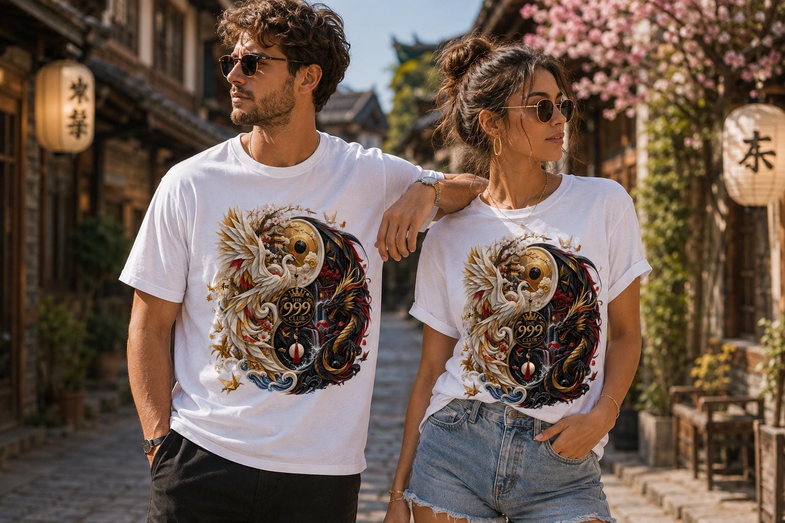Yin Yang Phoenix and Dragon Tee | Mystic Symbol T-Shirt