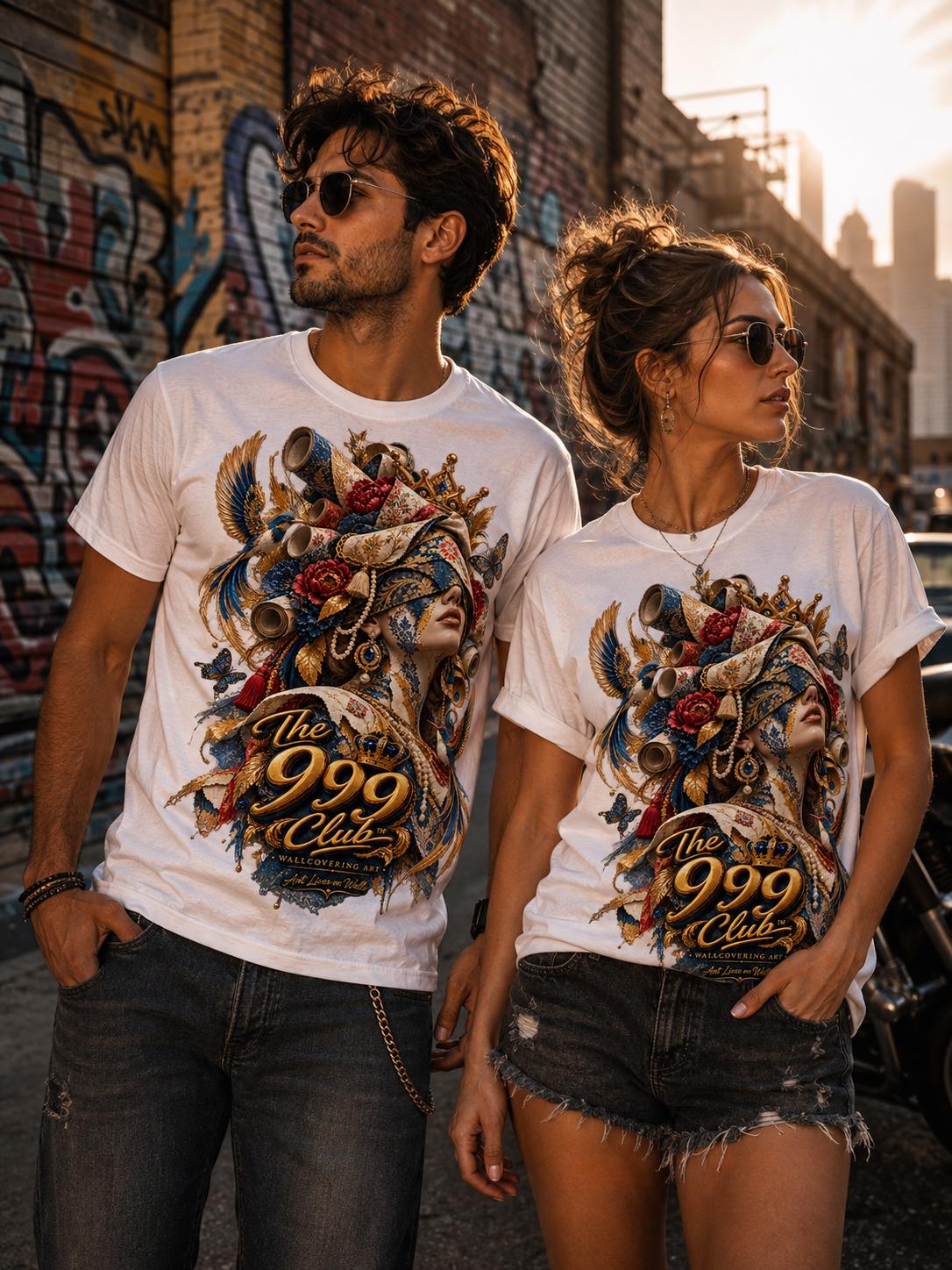 Daily Custom Tee, Street Style, Wearable Art T-Shirt, Bohemian Textile Collage, Evil Eye Design (100% Cotton)