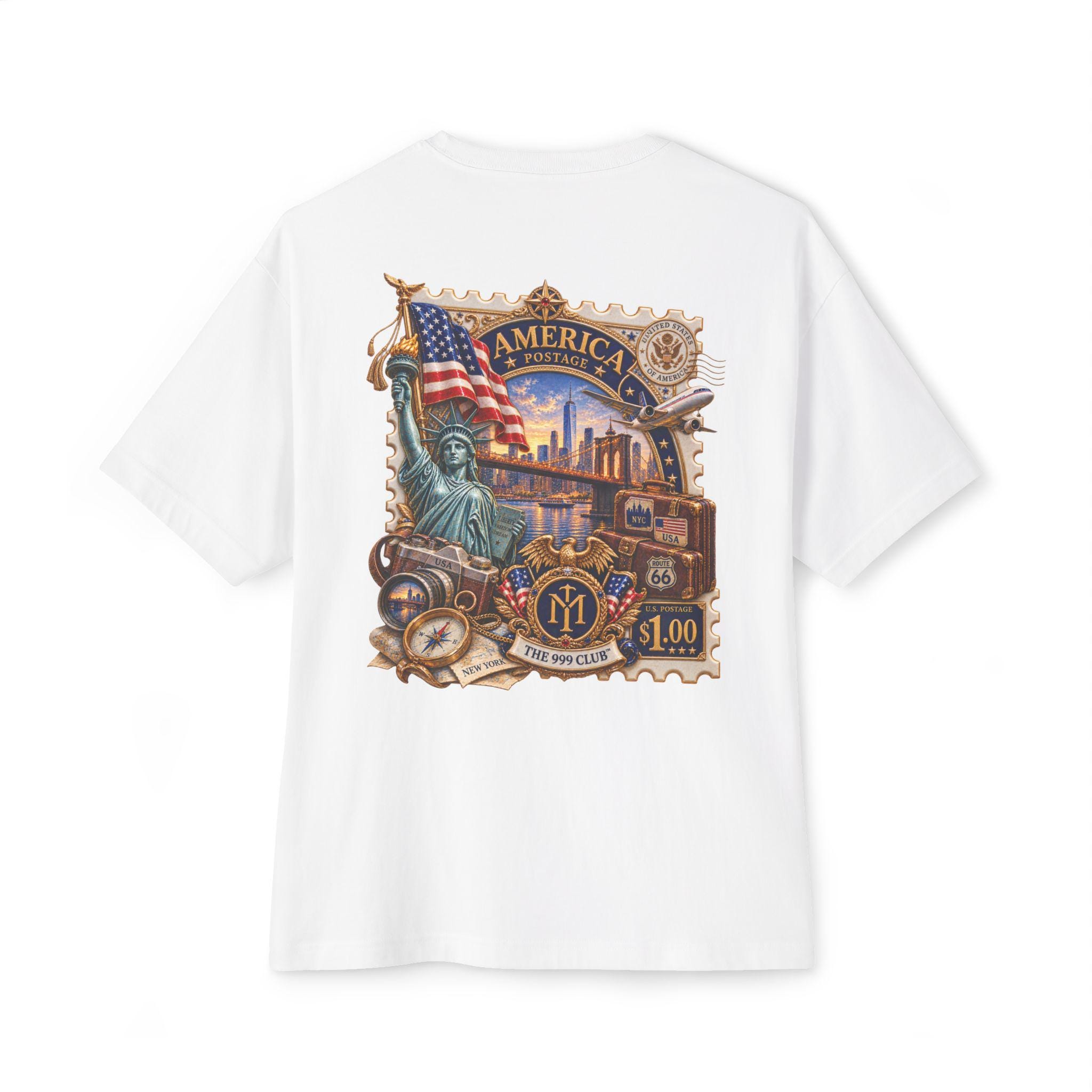 Minimal Plain White Tee | T-Shirt, Postage Stamp