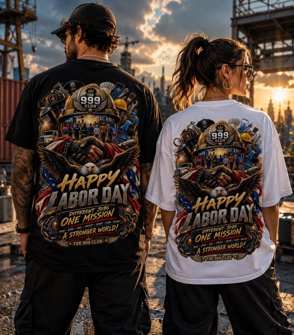 Labor Day Work Boots Grit Shirt, Blue Collar Crew Tee, Combed Cotton Apparel