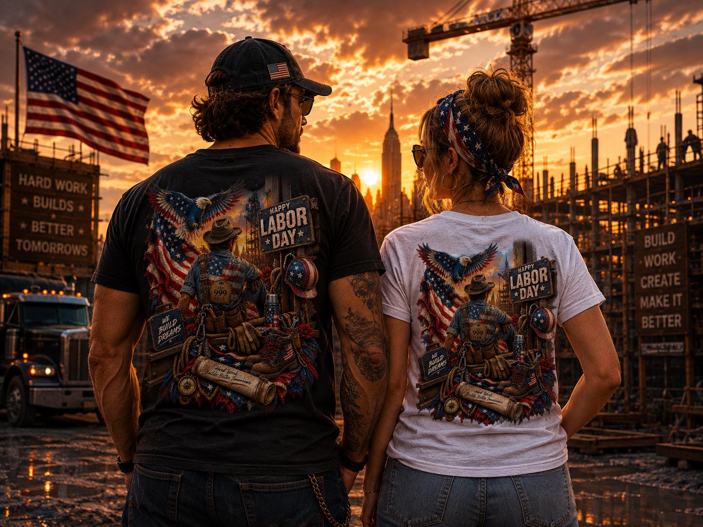 Labor Day Tradesman Pride T-Shirt, American Worker Gift, Combed Cotton Tee