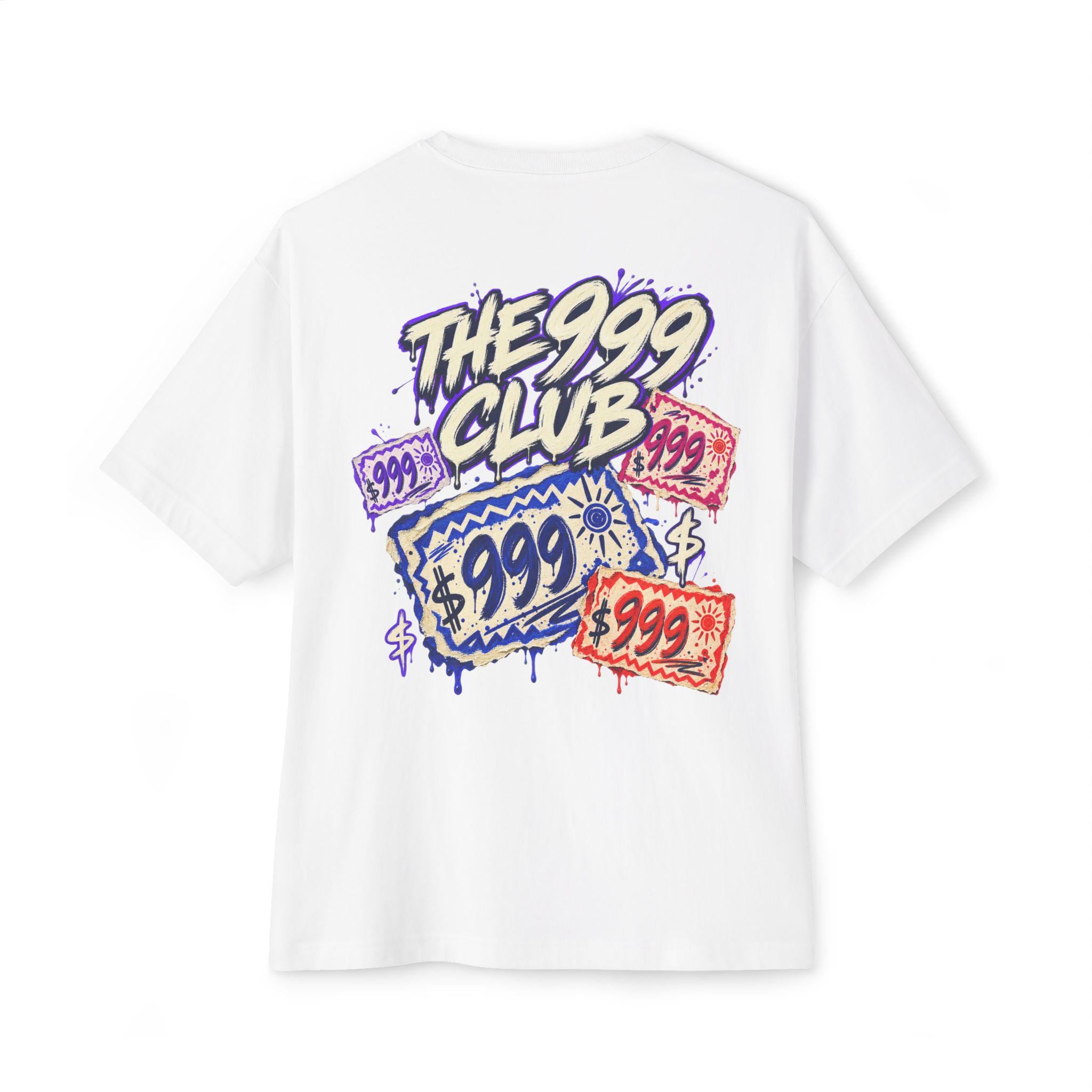 Plain White Tee | Blank Oversized Boxy T-Shirt — THE 999 CLUB wearable art