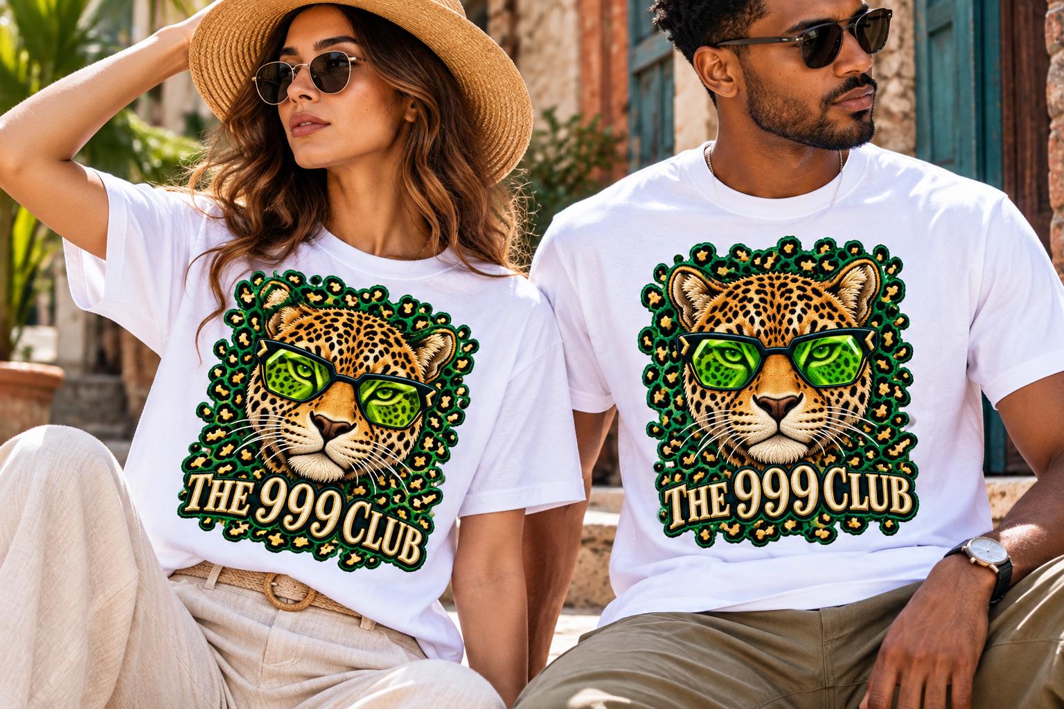 Leopard Sunglasses T-Shirt, Wild Animal Graphic Tee, Chic Safari Fashion, Vintage Boho Wearable Art, Trendy Streetwear, Wildlife Lover Gift — THE 999 CLUB wearable art