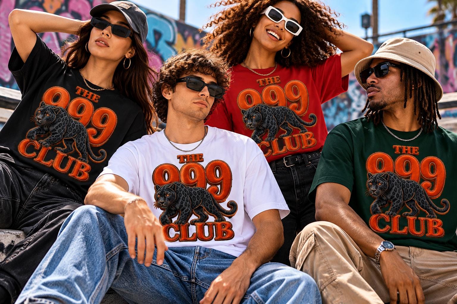 The 999 Club Panther Tee | Graphic Short Sleeve Shirt — THE 999 CLUB wearable art