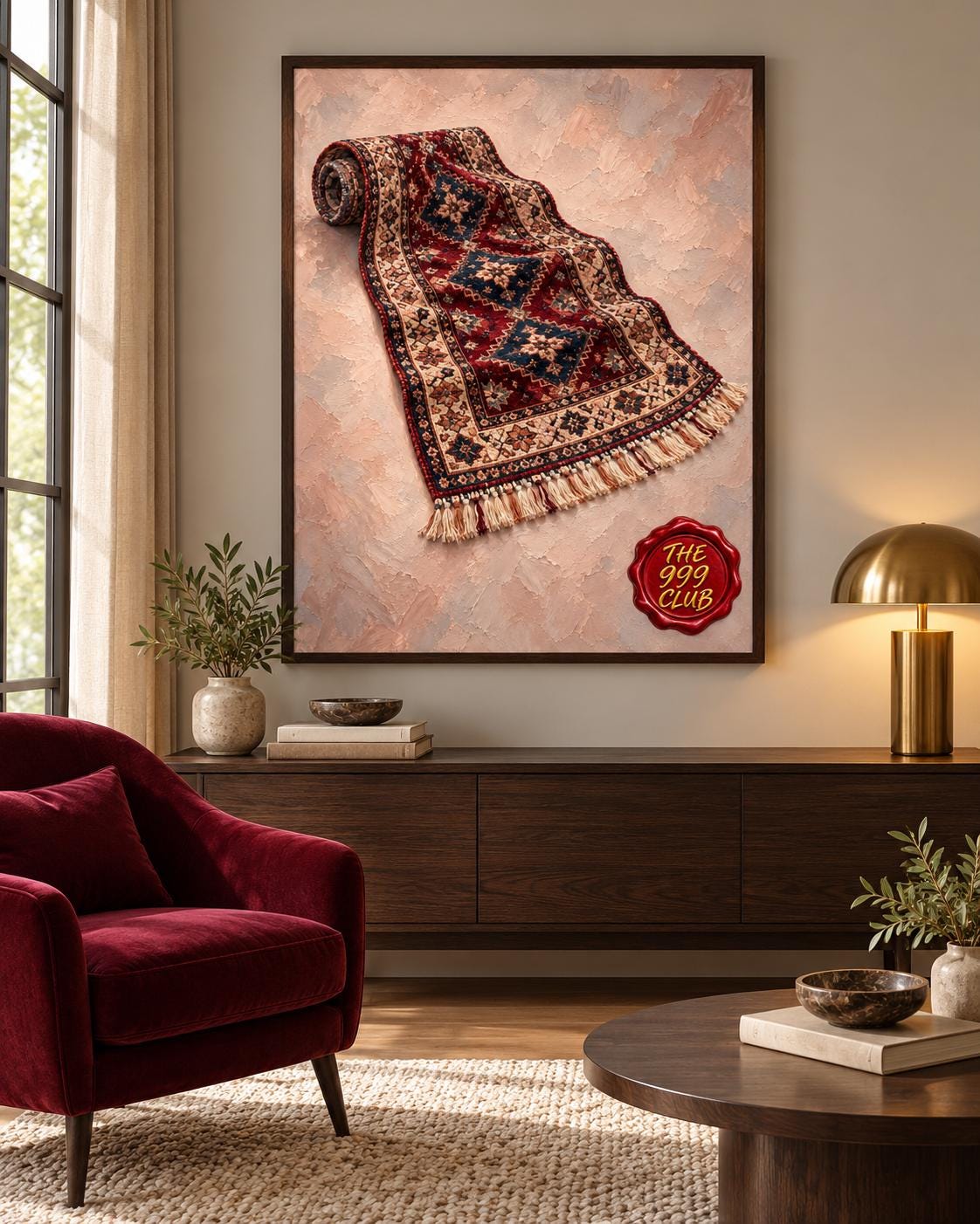 Oil Painting Style Rug Poster, Vintage Carpet Wall Art, Textile Inspired Print, Home Decor, Living Room Wall Art, Housewarming Gift — THE 999 CLUB digital wall art