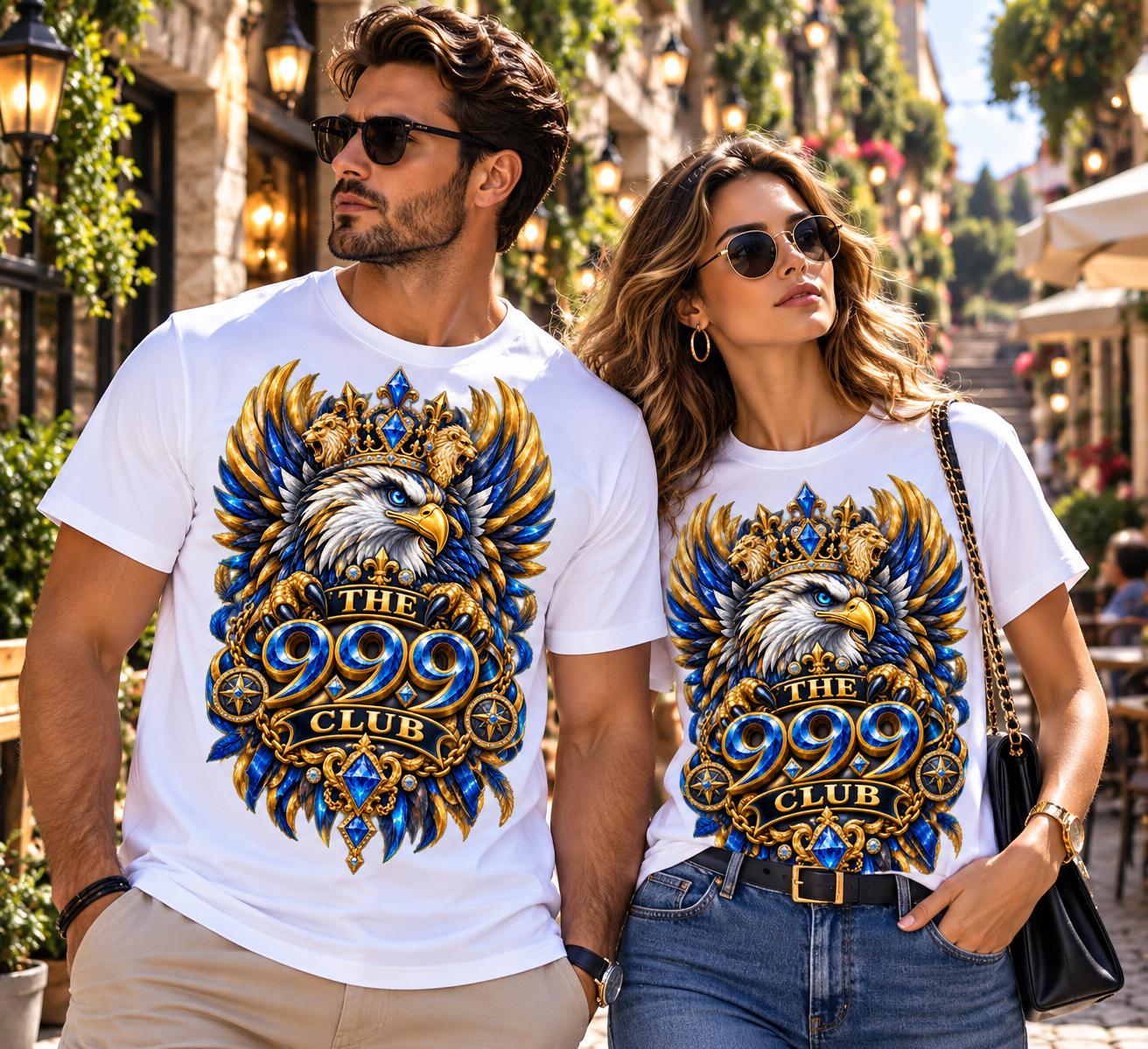 The 999 Club Eagle Graphic Tee | Vintage Crest, Blue Gold