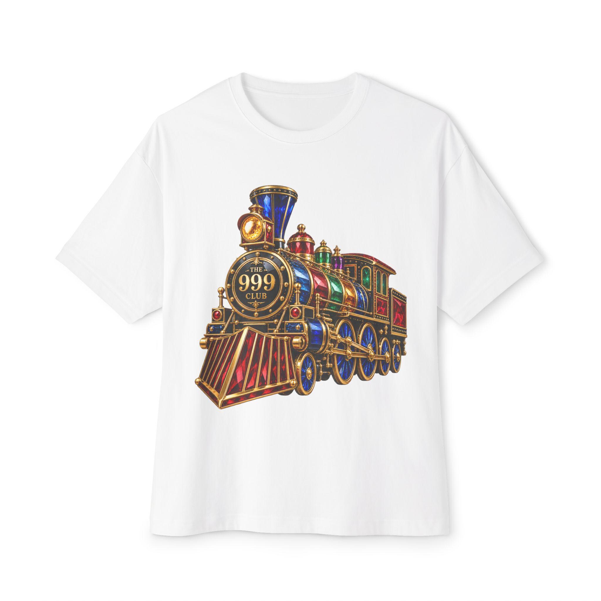 Vintage Steam Locomotive Illustration Tee | Train Engine Shirt Wearable Art — THE 999 CLUB wearable art