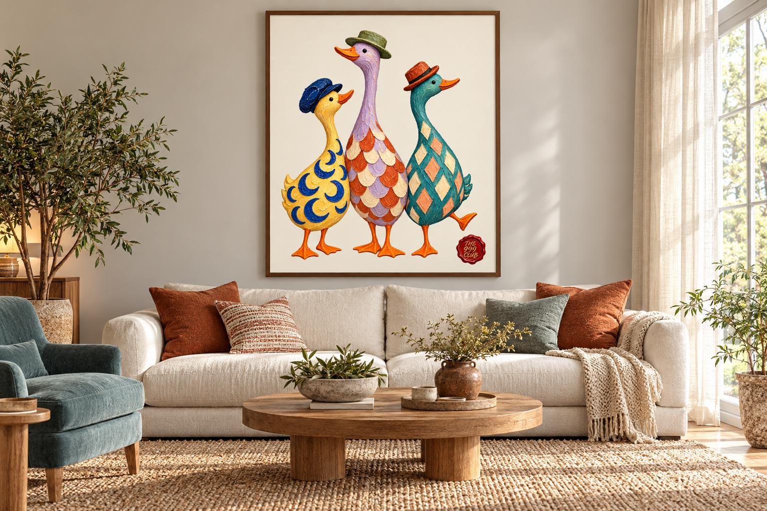 Goose Wall Art Poster, Cute Farm Animal Print, Whimsical Cottagecore Artwork, Rustic Country Kitchen Decor, Vintage Farmhouse Home Decor — THE 999 CLUB digital wall art