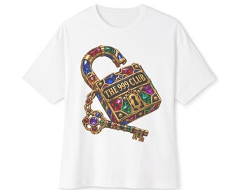 Jeweled Padlock Artwork Tee | The 999 Club jeweled lock graphic Wearable Art