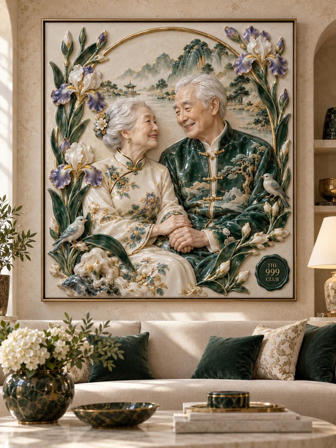 Custom porcelain portrait — personalized digital wall art