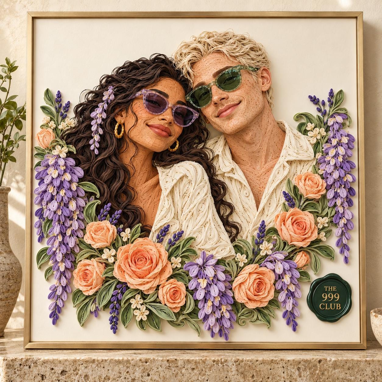 Custom Portrait From Photo, Personalized Gift for Her, Custom Photo Canvas, Couple Anniversary Present, Living Room Wall Decor, Poster — THE 999 CLUB digital wall art