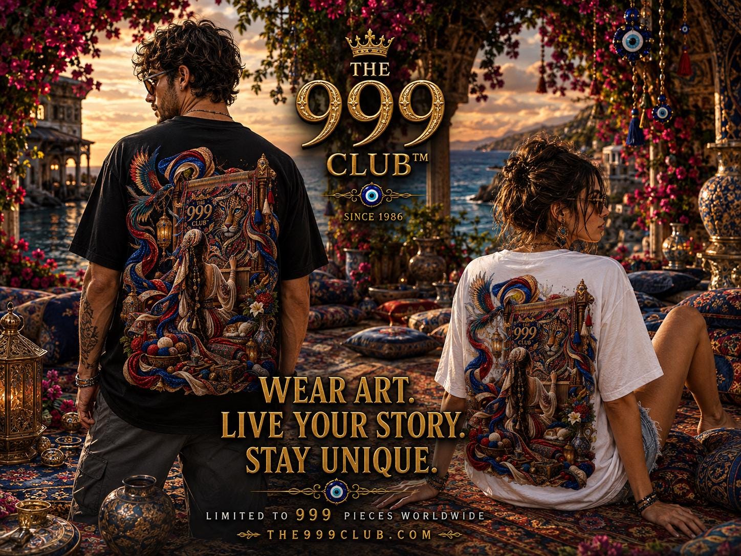 Limited Edition Art T-Shirt: The 99 Club™ Back Print, Wearable Art (99 Pieces)