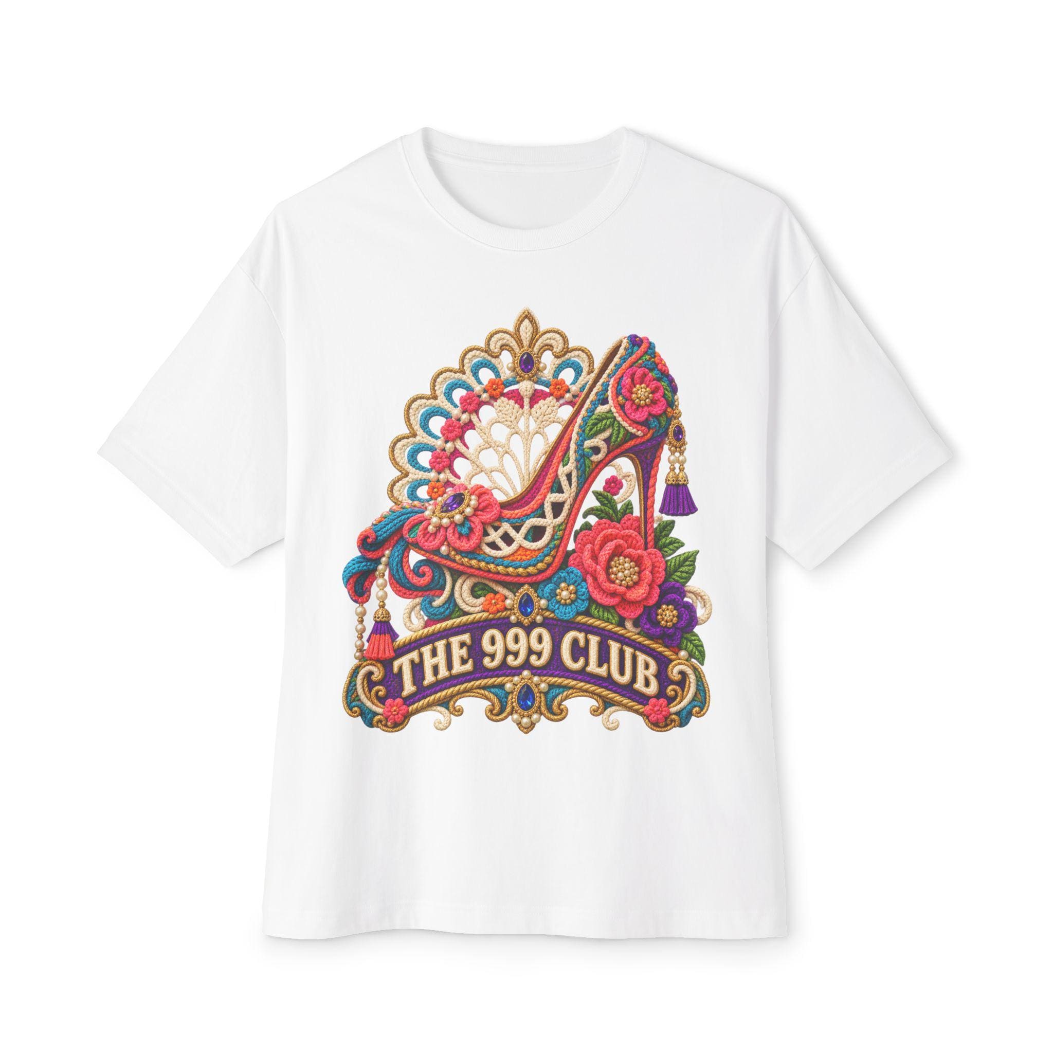 The 999 Club Decorative High Heel Shoe Tee | Floral Paisley Graphic Wool Knit — THE 999 CLUB wearable art
