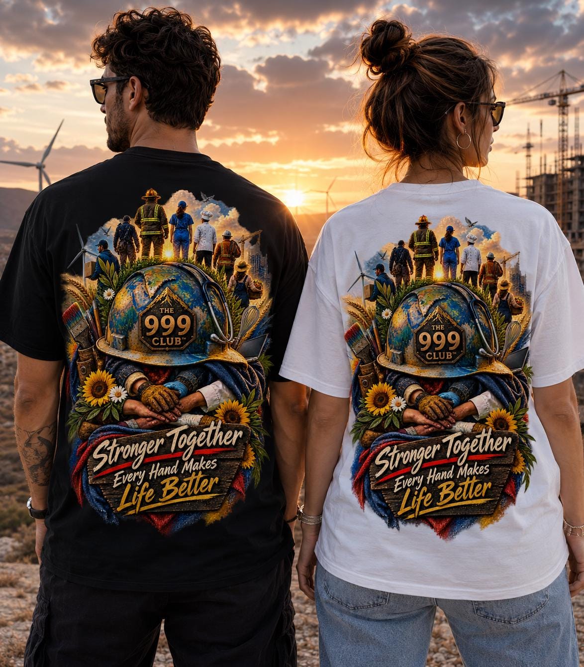 The 999 Club Worker Shirt, Stronger Together Graphic Tee, Labor Day Gift
