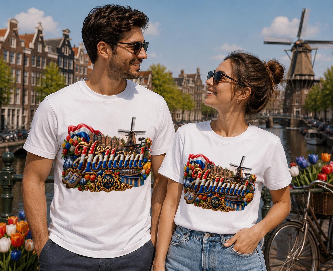 Dutch Heritage T-Shirt: Windmills, Tulips, Clogs (Oversized Cotton Tee)