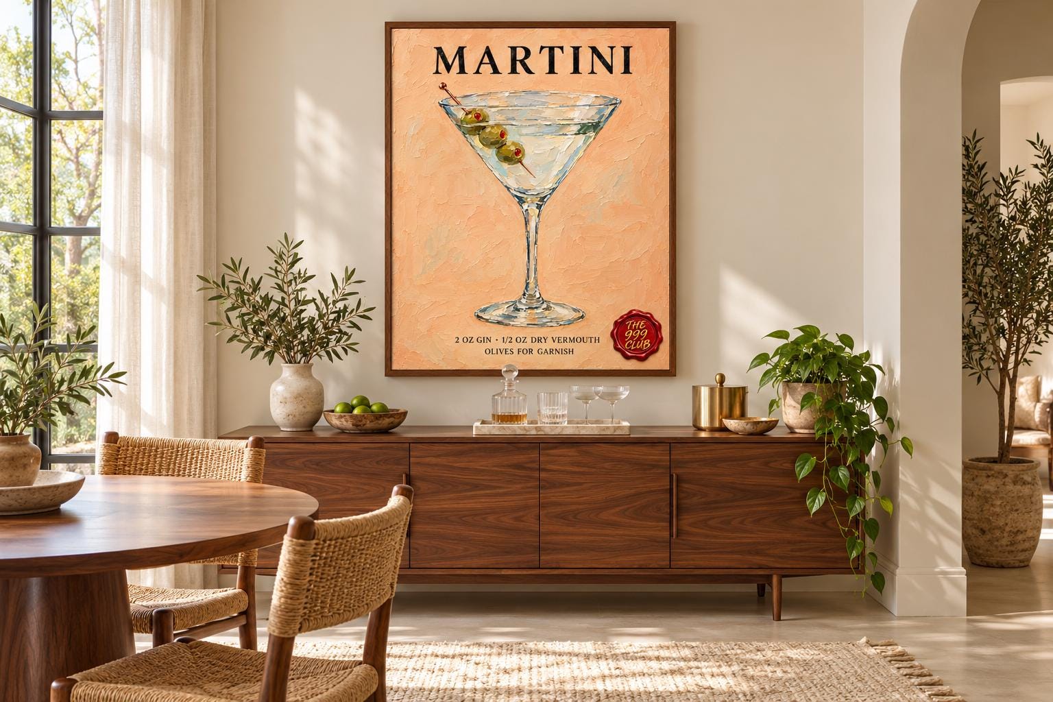 Martini Olive Wall Art Poster, Textured Oil Painting Cocktail Art, Elegant Bar Cart Decor, Vintage Drink Print, Kitchen Dining Room Art Gift — THE 999 CLUB digital wall art