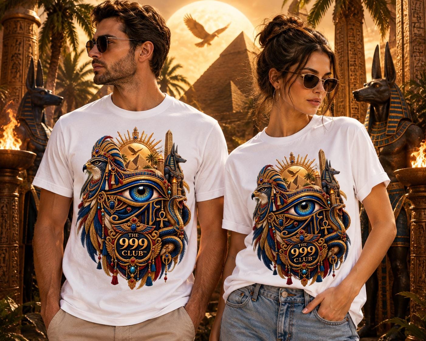 Ra Eyes, Avant Garde T-Shirt, Tshirt Box Fit, Egyptian Eye Art Tee, Custom Design