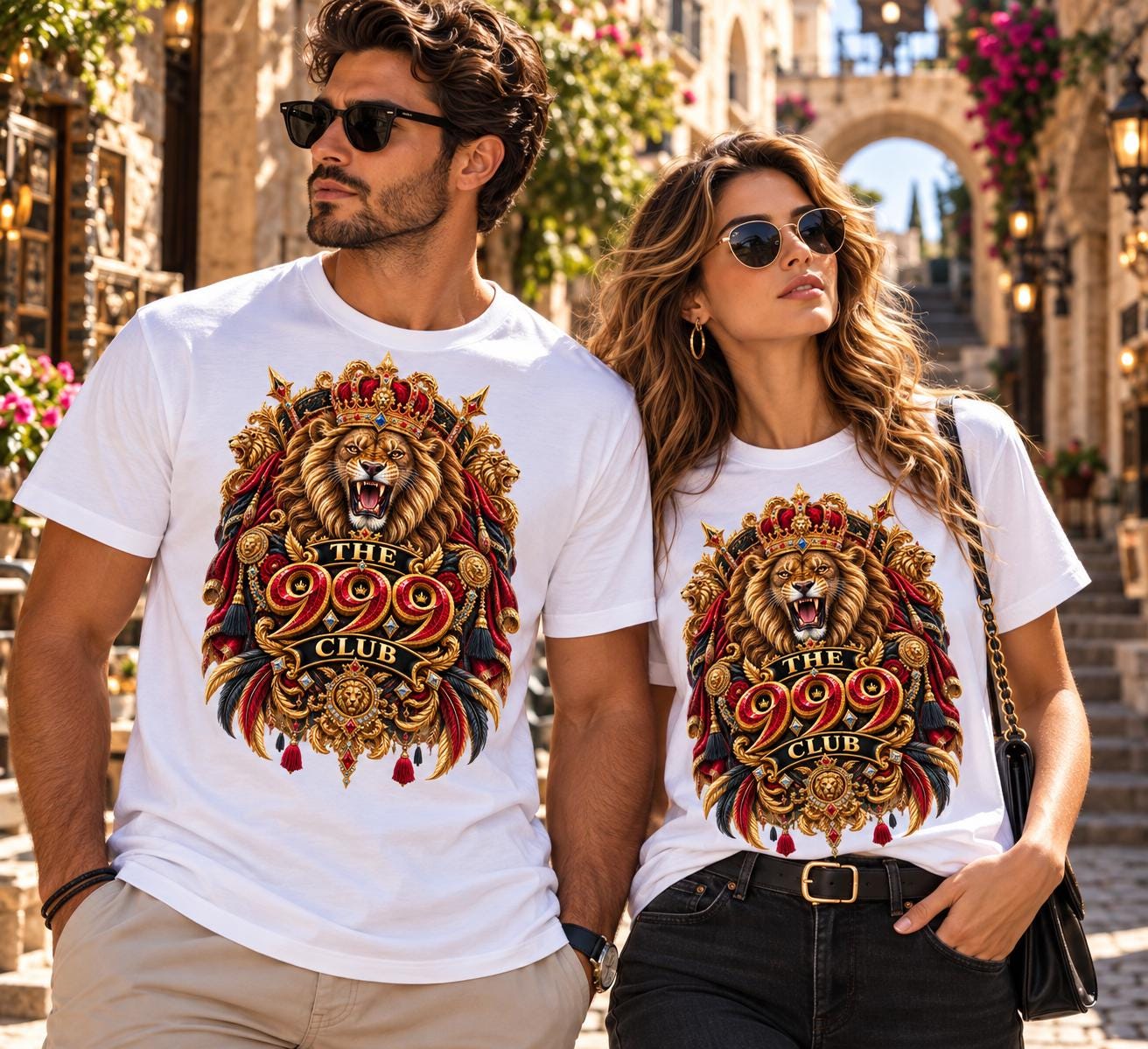 The 999 Club Lion Crest T-Shirt | Regal Vintage Heraldic Graphic Tee