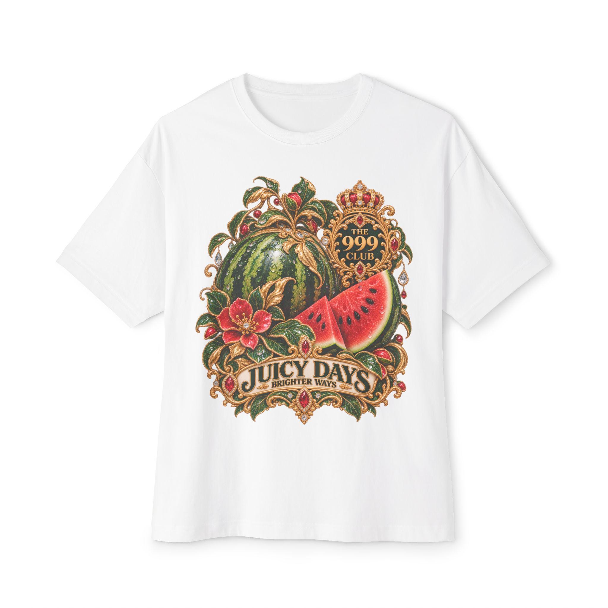 Juicy Days Watermelon Illustration Tee | Vintage Fruit Graphic T-Shirt