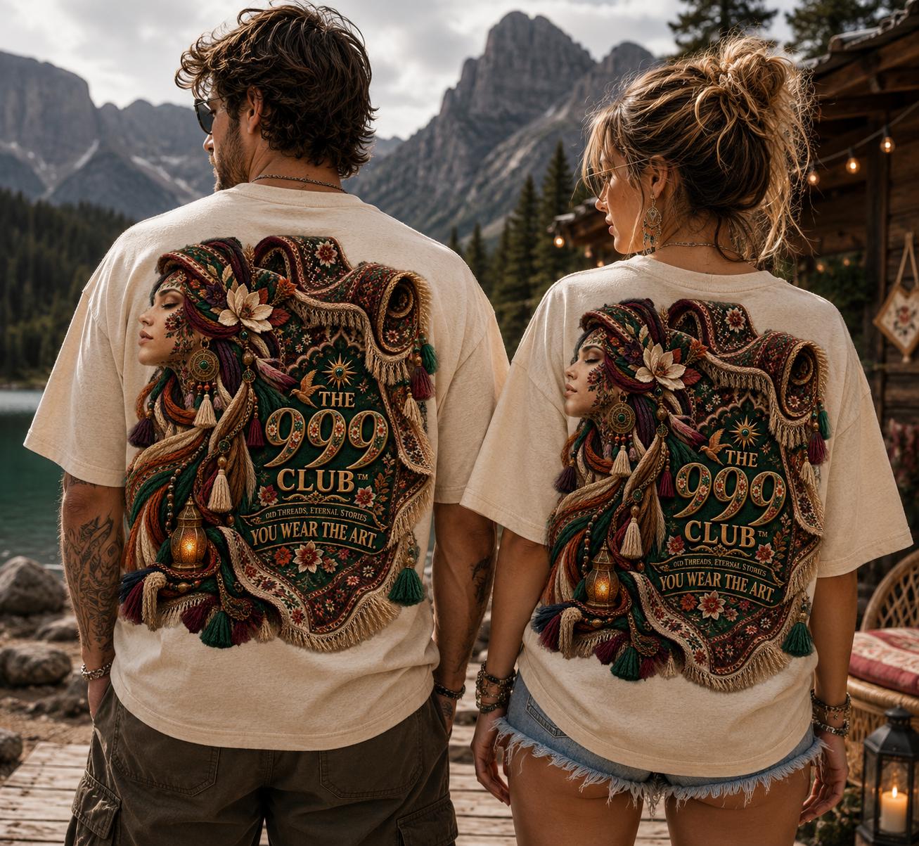 Urban Style Tee, Intricate Woven Pattern Print, Unisex Streetwear (100% Cotton)