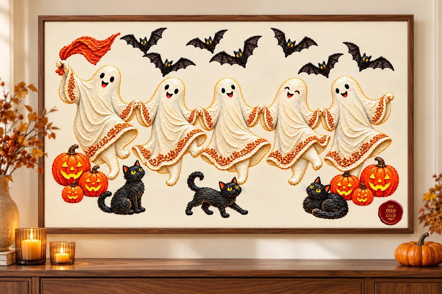 Halloween Wall Art Poster, Craft Inspired Print, Spooky Autumn Decor, Vintage Art Style, Gothic Home Decoration, A Gift for Halloween Lovers — THE 999 CLUB digital wall art