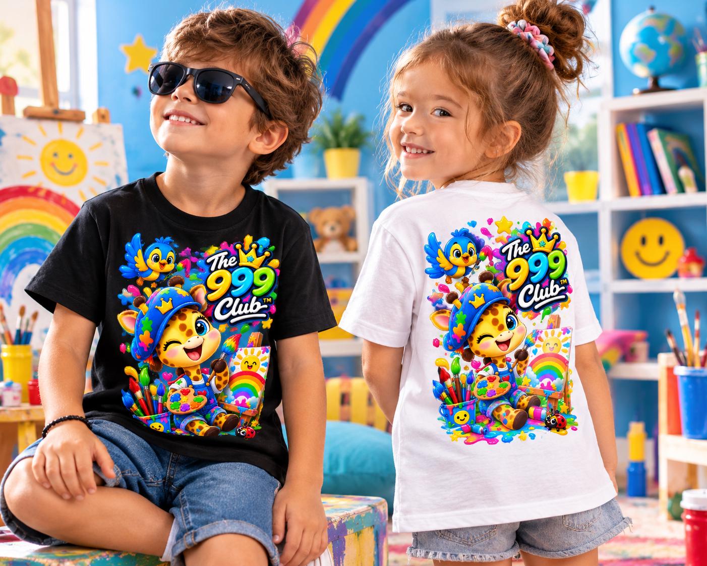 Kids T-Shirt, Colorful cartoon character Toddler Tee | Rainbow playful graphic