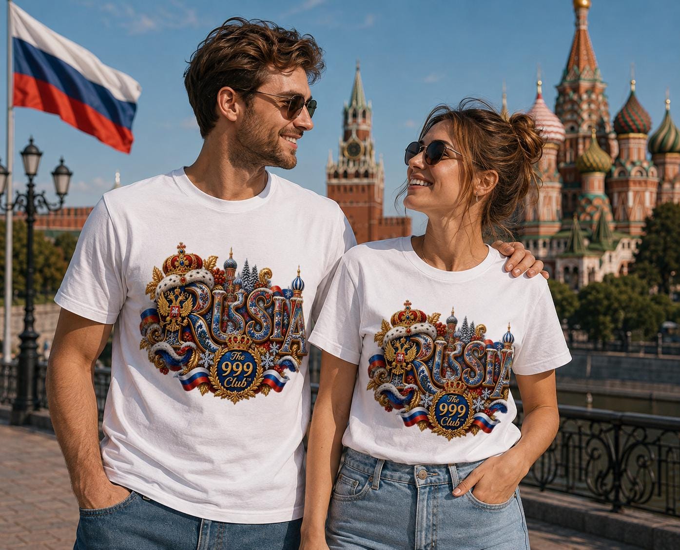 Russia Inspired Graphic Tee: Ornate Heritage Art, Moscow Architecture (Unisex)