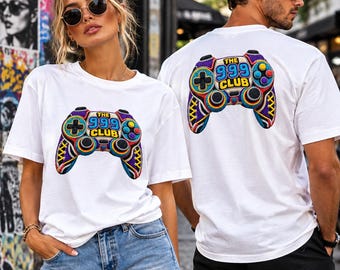Retro Neon Game Controller tee | The 999 Club controller shirt