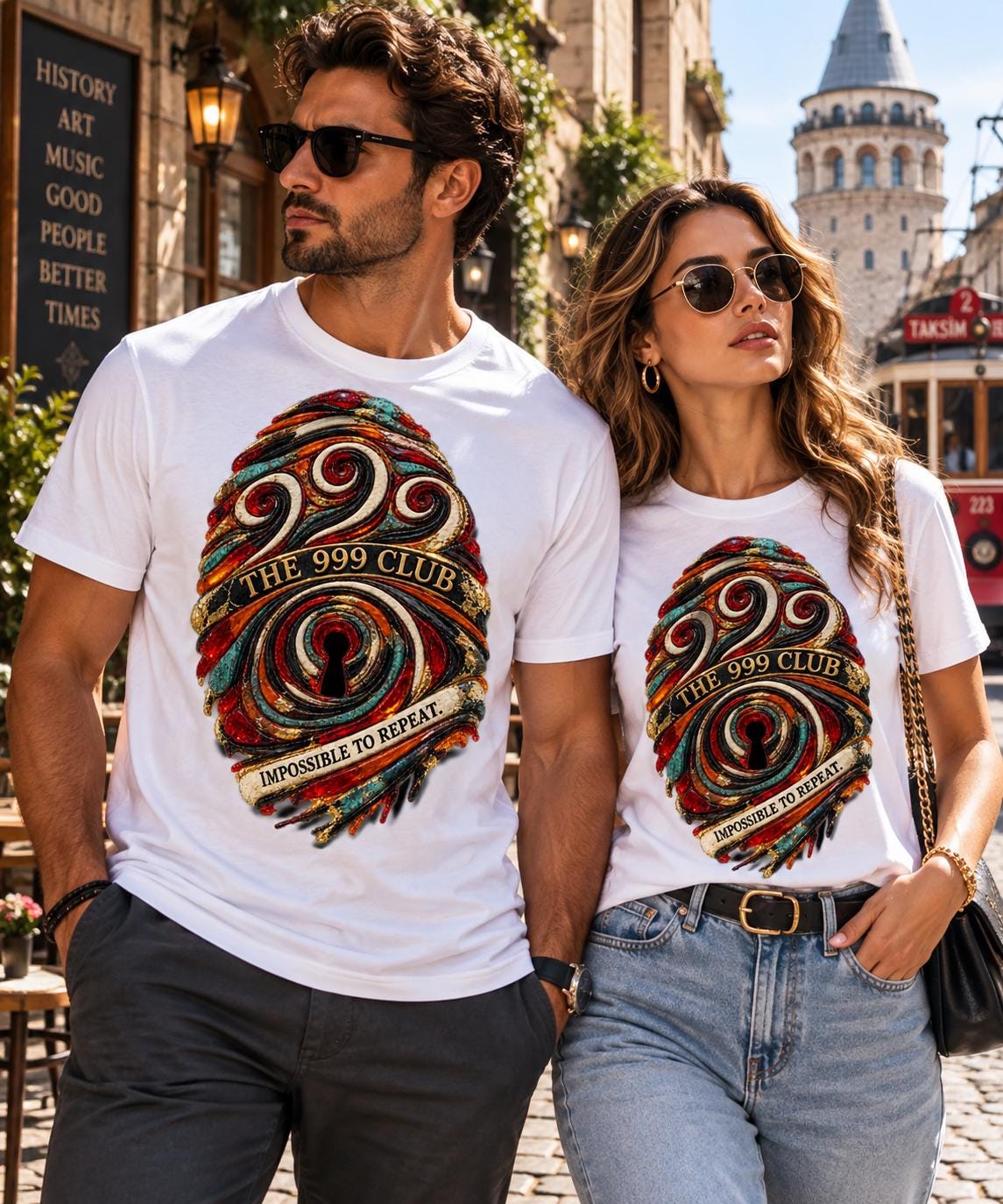 The 999 Club fingerprint keyhole tee | Graphic T-Shirt