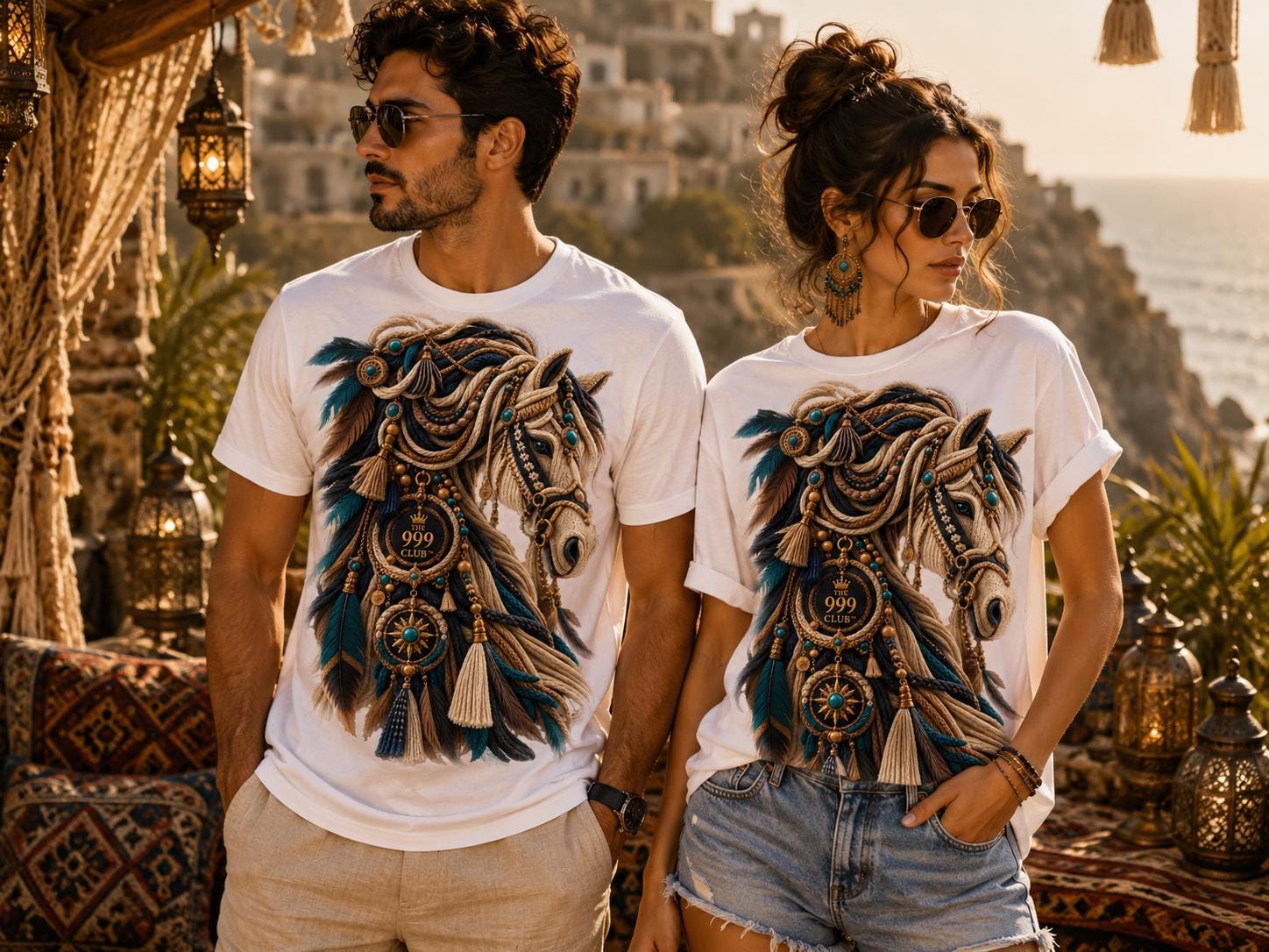 Boho Horse Graphic Tee, Horse Design Shirt, Earthy Artistic WearT-Shirt, Design Tee, Personalized Tshirt, Animal Lover