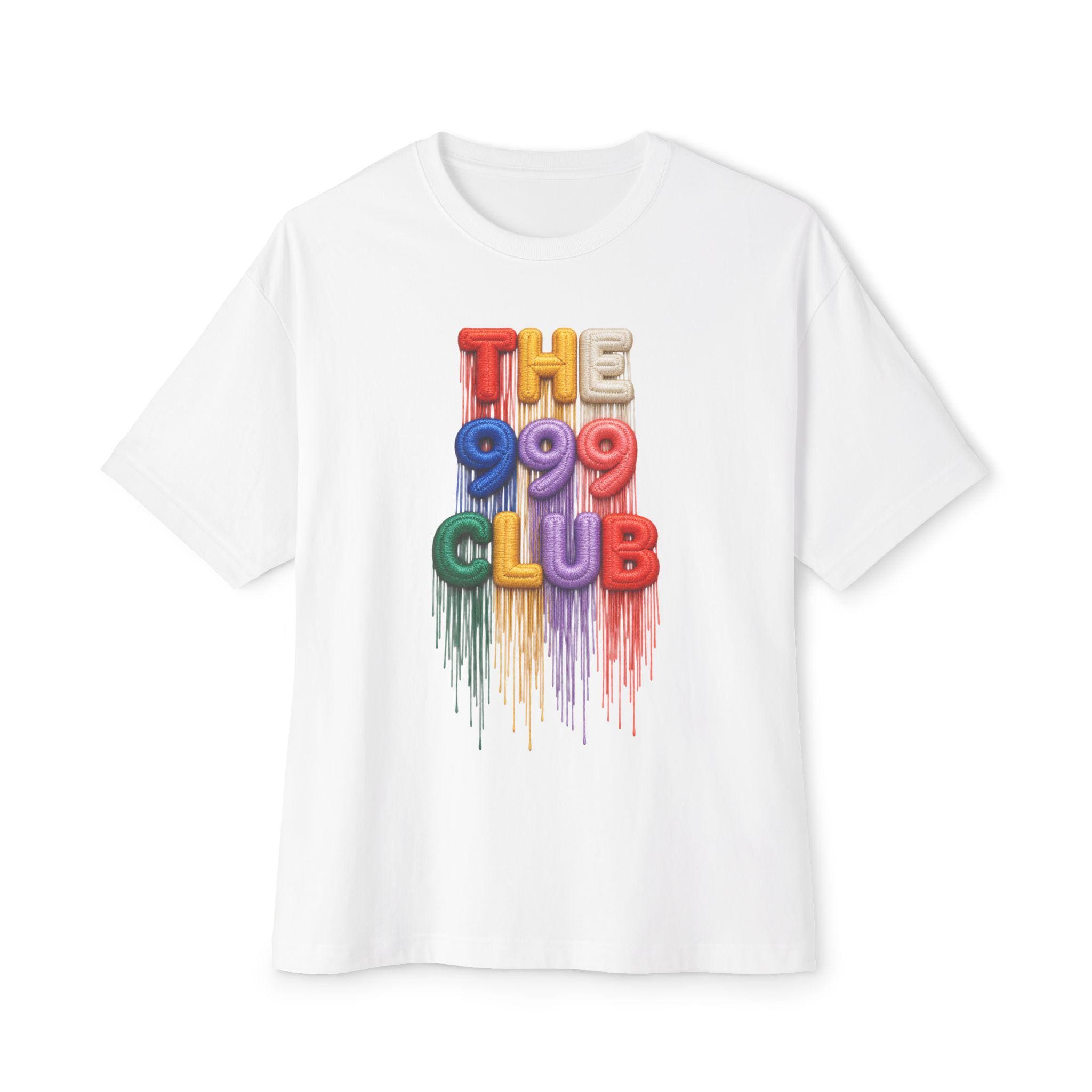 The 999 Club Tee | Colorful Drip Balloon Letters — THE 999 CLUB wearable art