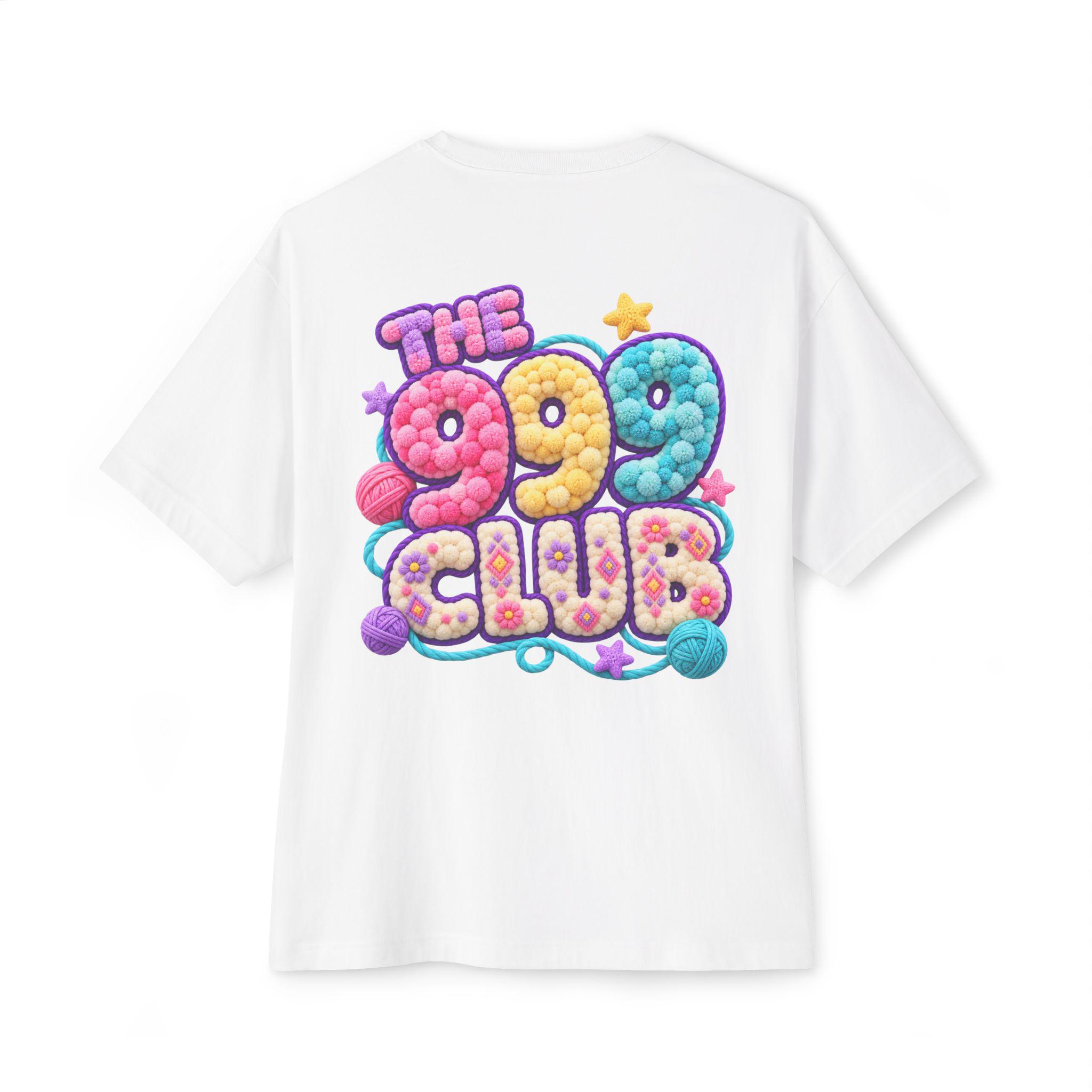 Limited Edition The 999 Club T-Shirt, Embroidered Pom-Pom Design, Comfort Colors Tee — THE 999 CLUB wearable art