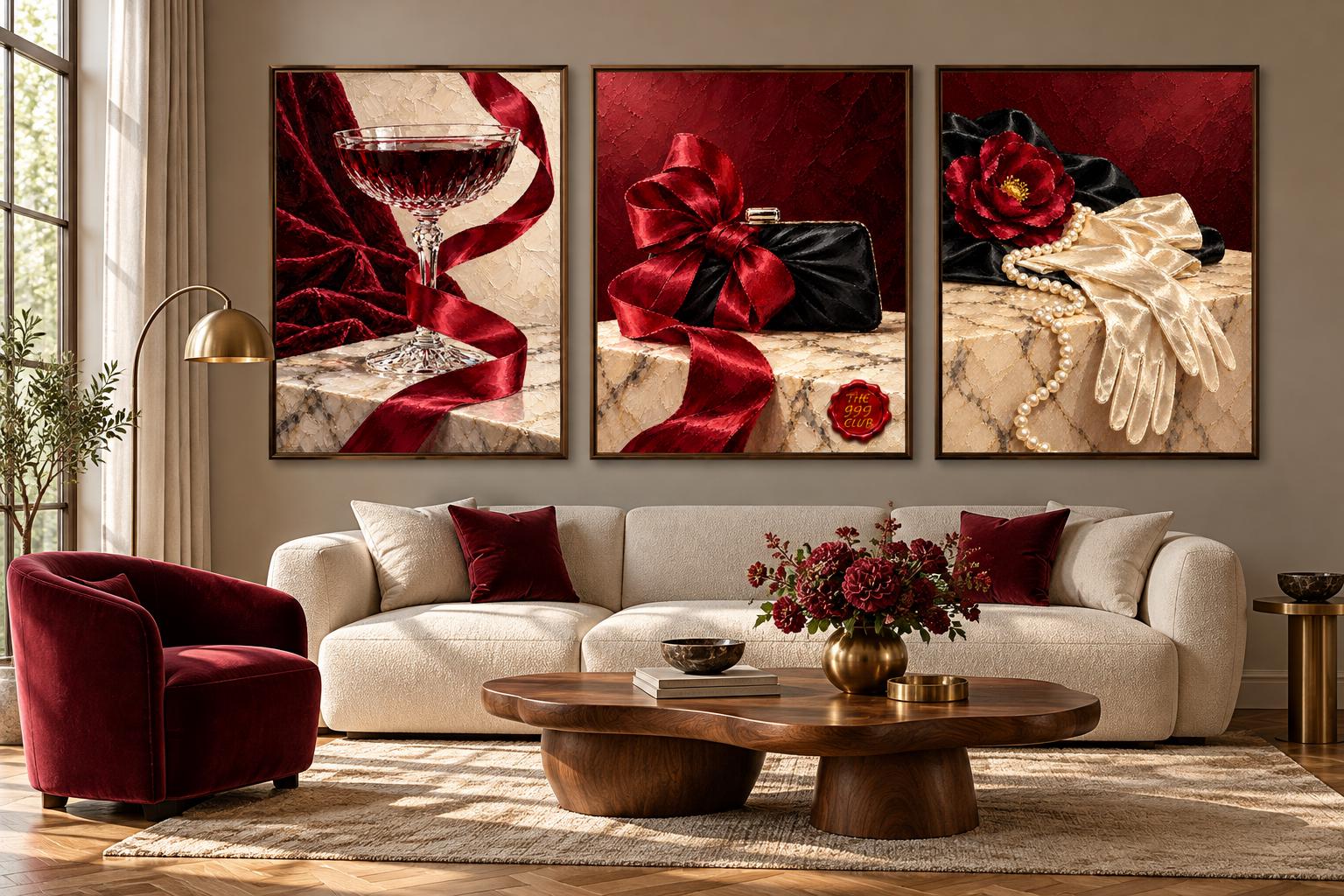 Wine Glass, Satin Ribbon, Elegant Gloves and Handbag Oil Painting Poster, Romantic Fashion Still Life Wall Art, Chic Dressing Room Decor Art — THE 999 CLUB digital wall art