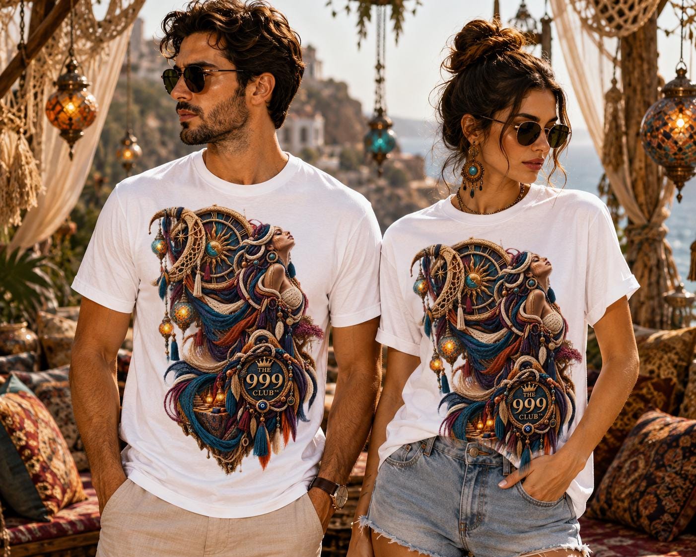 Avant Garde Dreamcatcher Compass T-Shirt, Custom Tee, Wandering Artwork, Street Style Top, Fashion Design