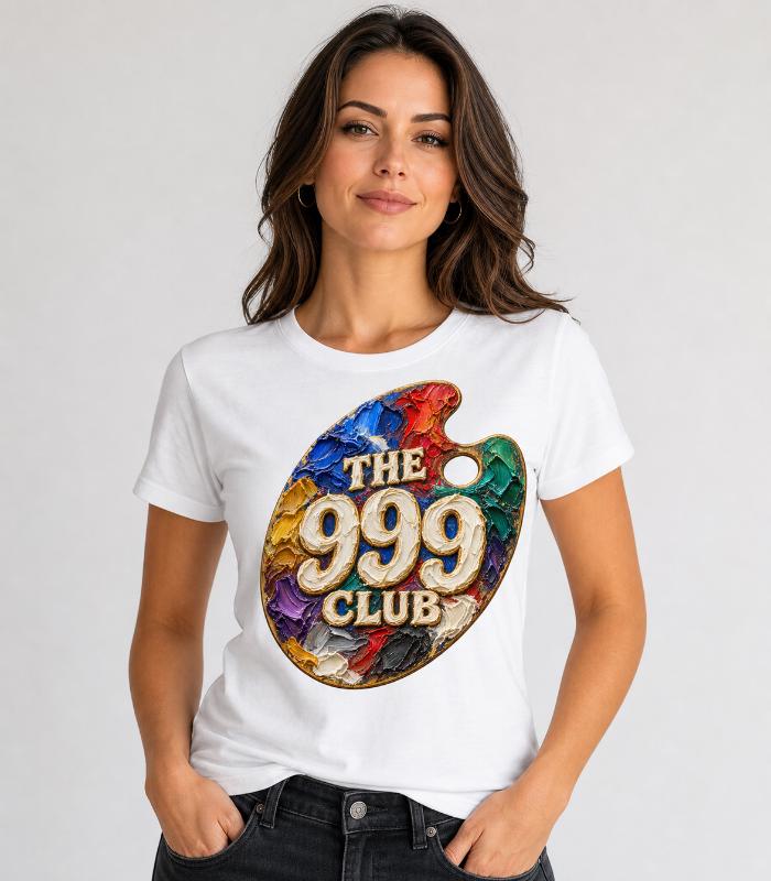 The 999 Club Paint Palette Tee | Artist Theme, Wearable Art Colorful Palette Design — THE 999 CLUB wearable art