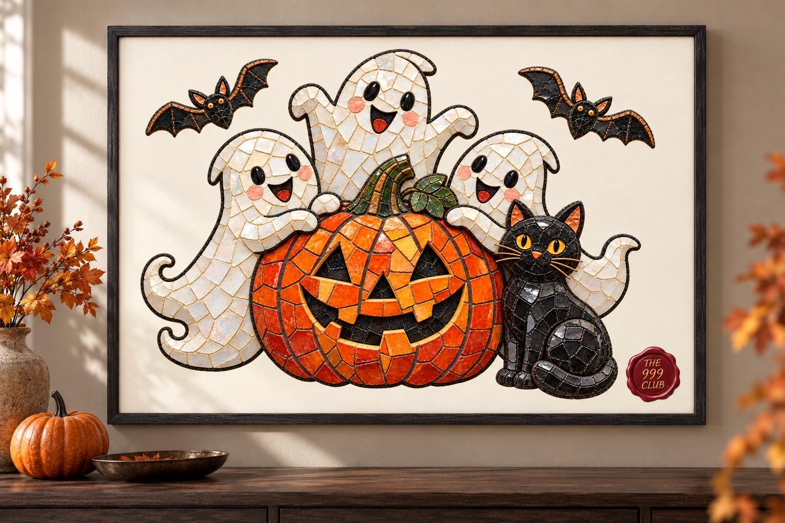 Halloween Art Poster, Vintage Oil Painting Style Print, Spooky Wall Decor, Autumn Home Accent, Gothic Room Art, Gift for Halloween Lovers — THE 999 CLUB digital wall art