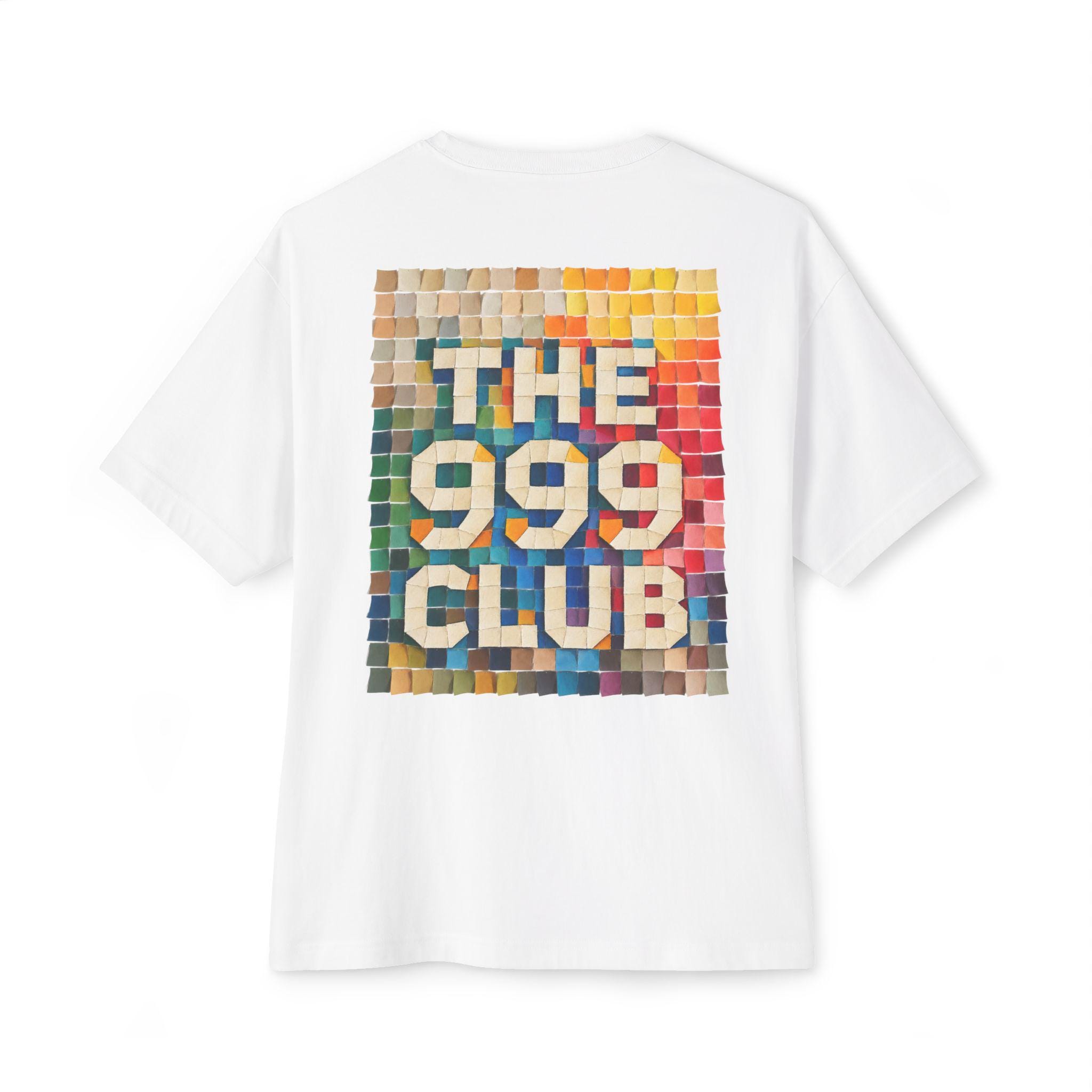 Minimal White Crewneck Tee | Blank Clourfull Shirt — THE 999 CLUB wearable art