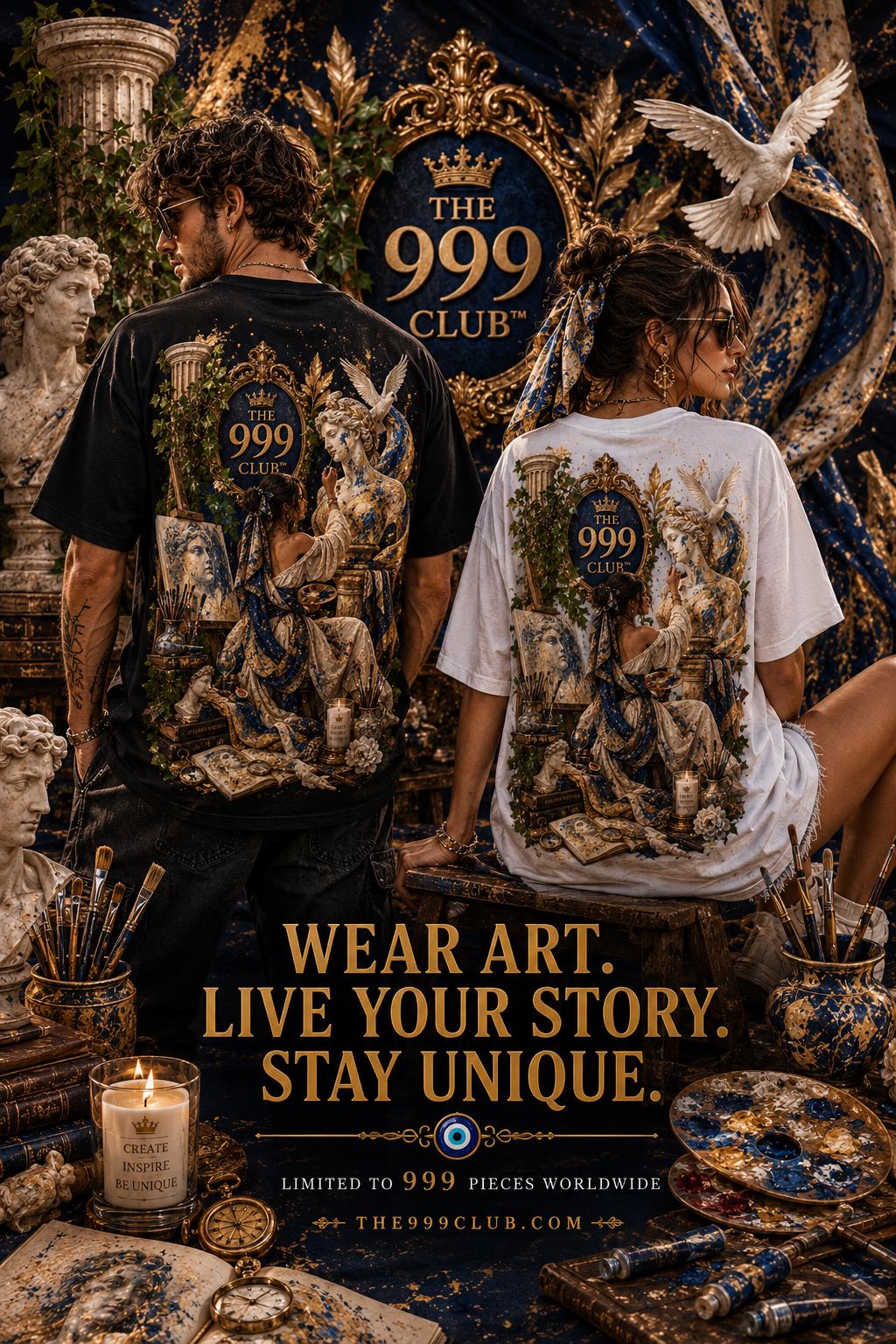 Limited Edition The 999 Club™ Back Print T-Shirt Wearable Art (999 Pieces)