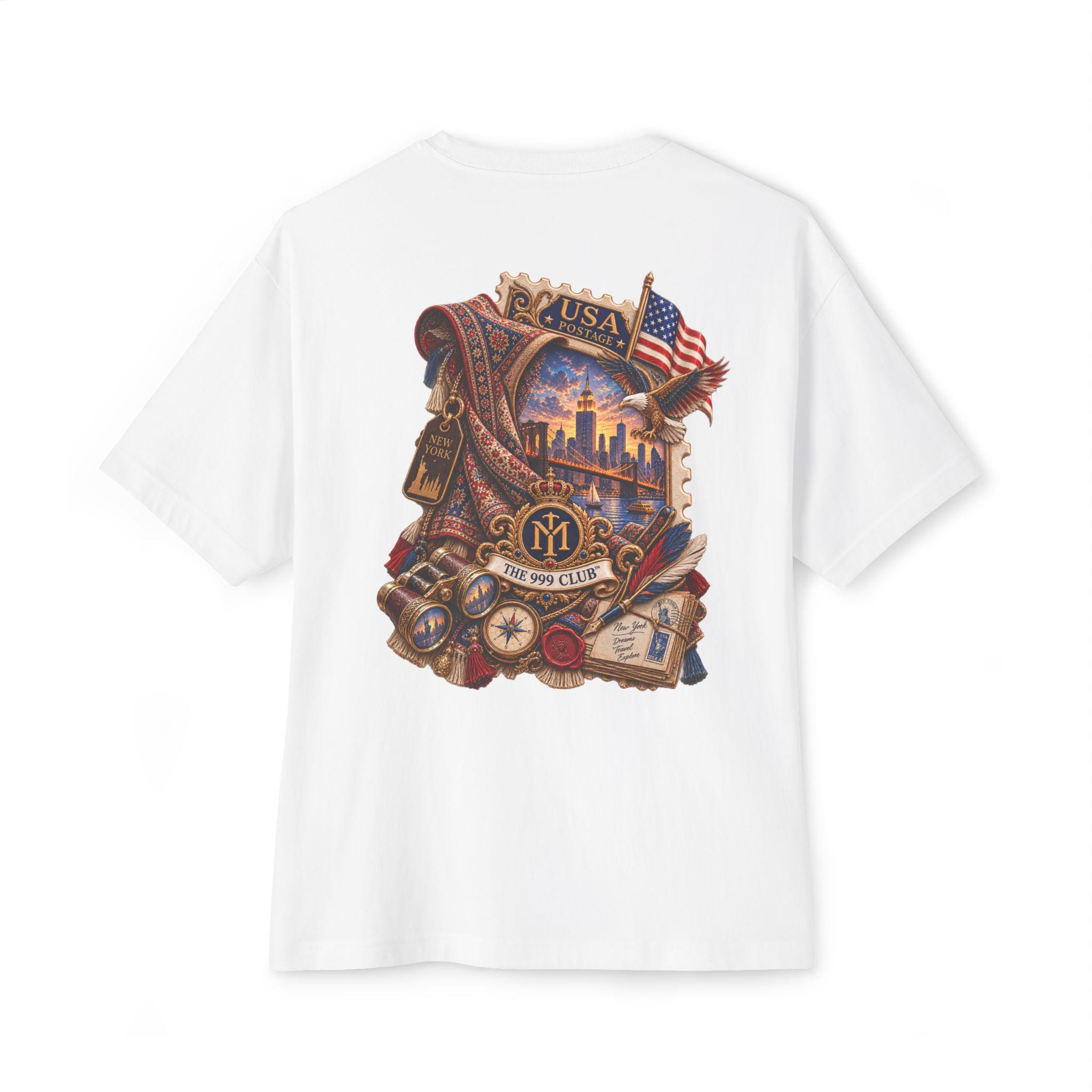 Minimal Blank White Tee | T-Shirt, Postage Stamp